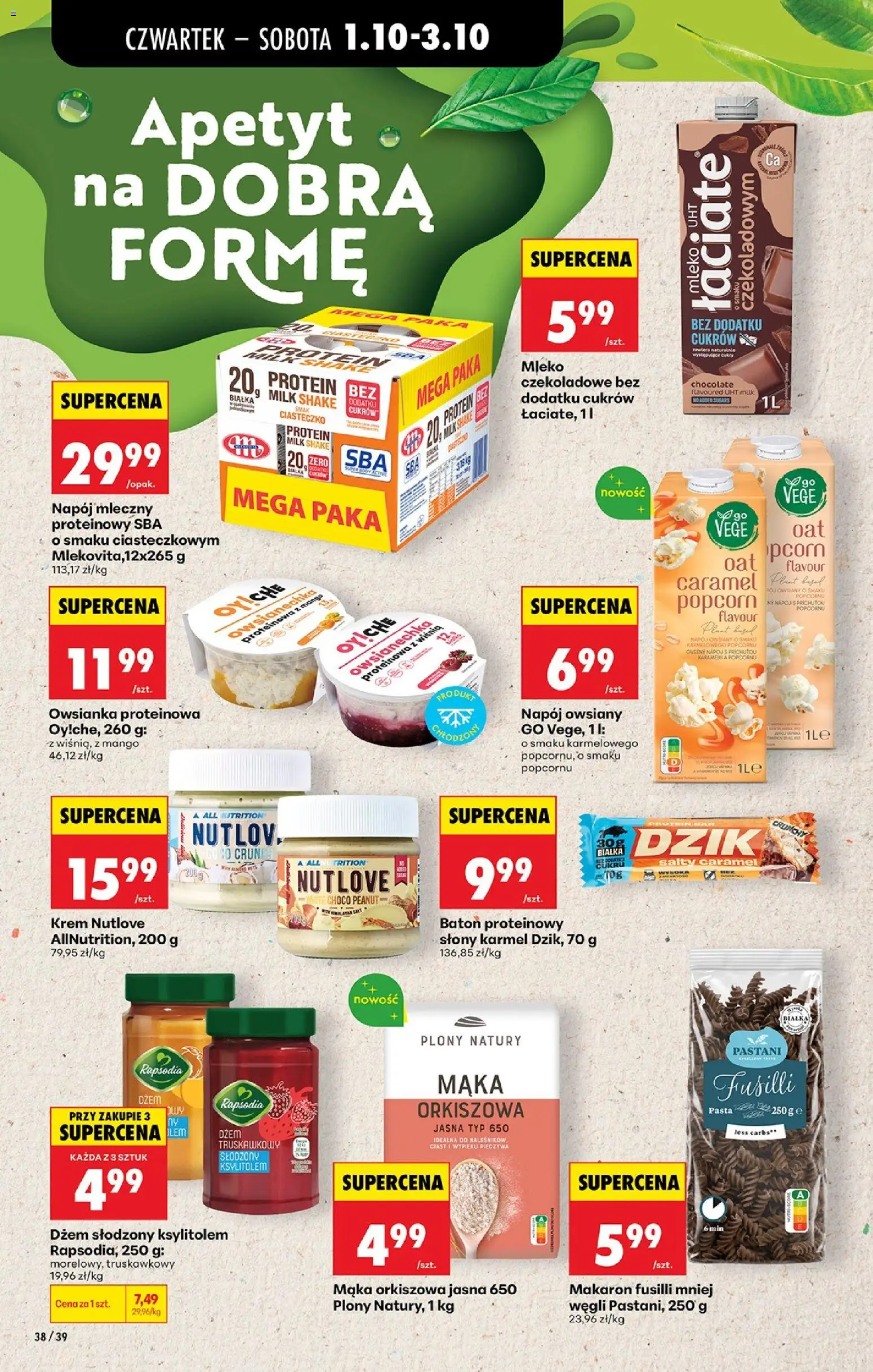Biedronka Polsko leták - Codziennie niskie ceny od 01.10.2026 | Strana: 50 | Produkty: Džem, Mléko, Krém, Popcorn
