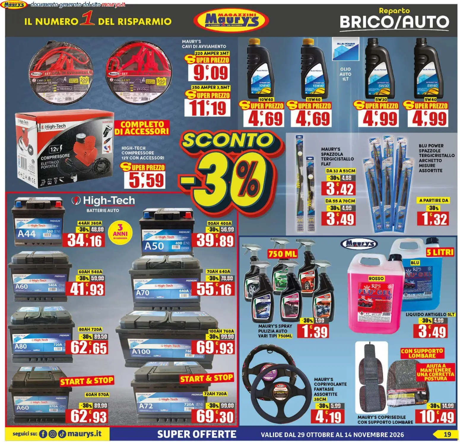 Volantino Maury's del 29/10/2026 | Pagina: 19