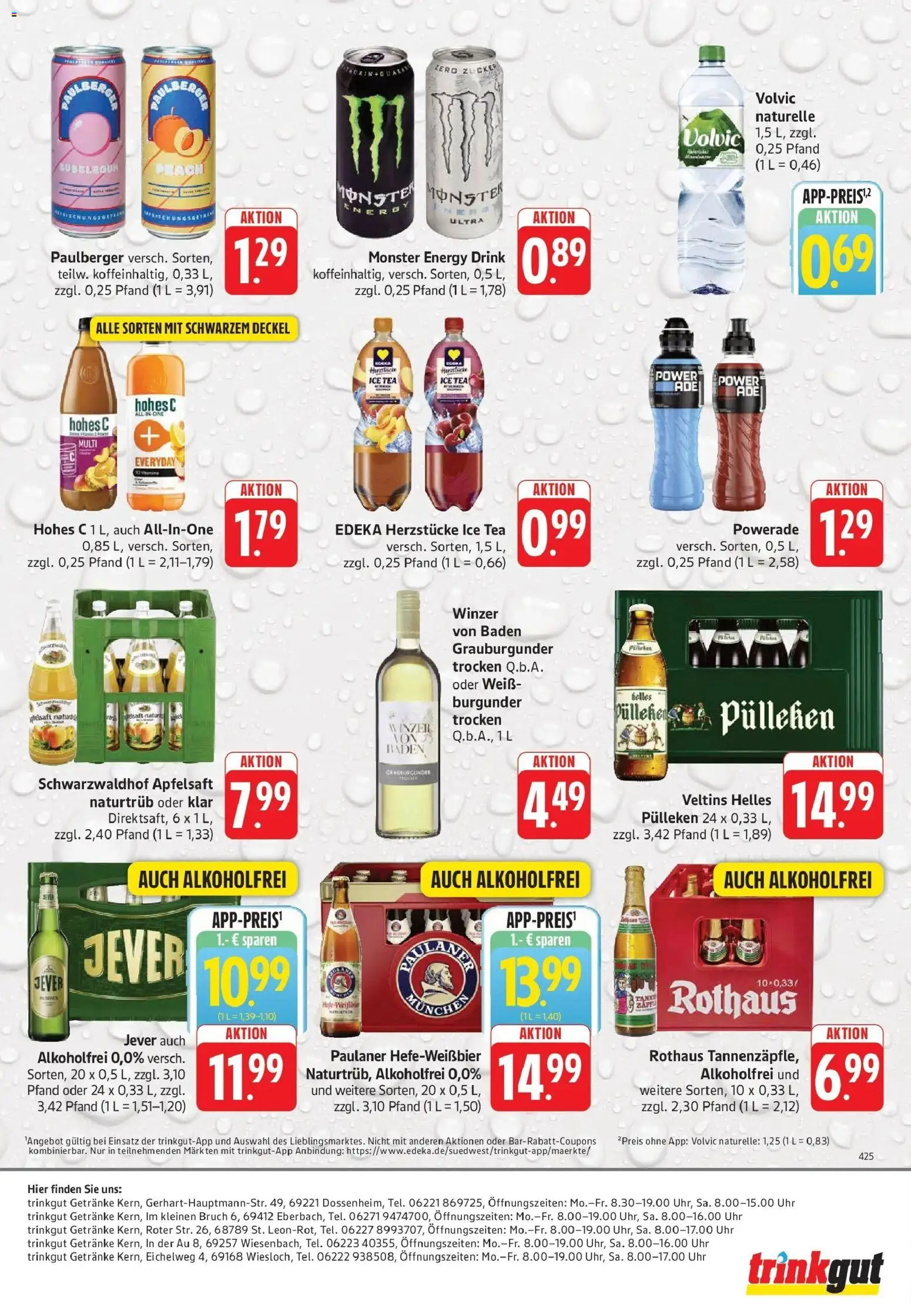 Trinkgut Prospekt Wiesloch – gültig ab 03.08.2026 | Seite: 6 | Produkte: Monster, Powerade, Hohes c, Volvic