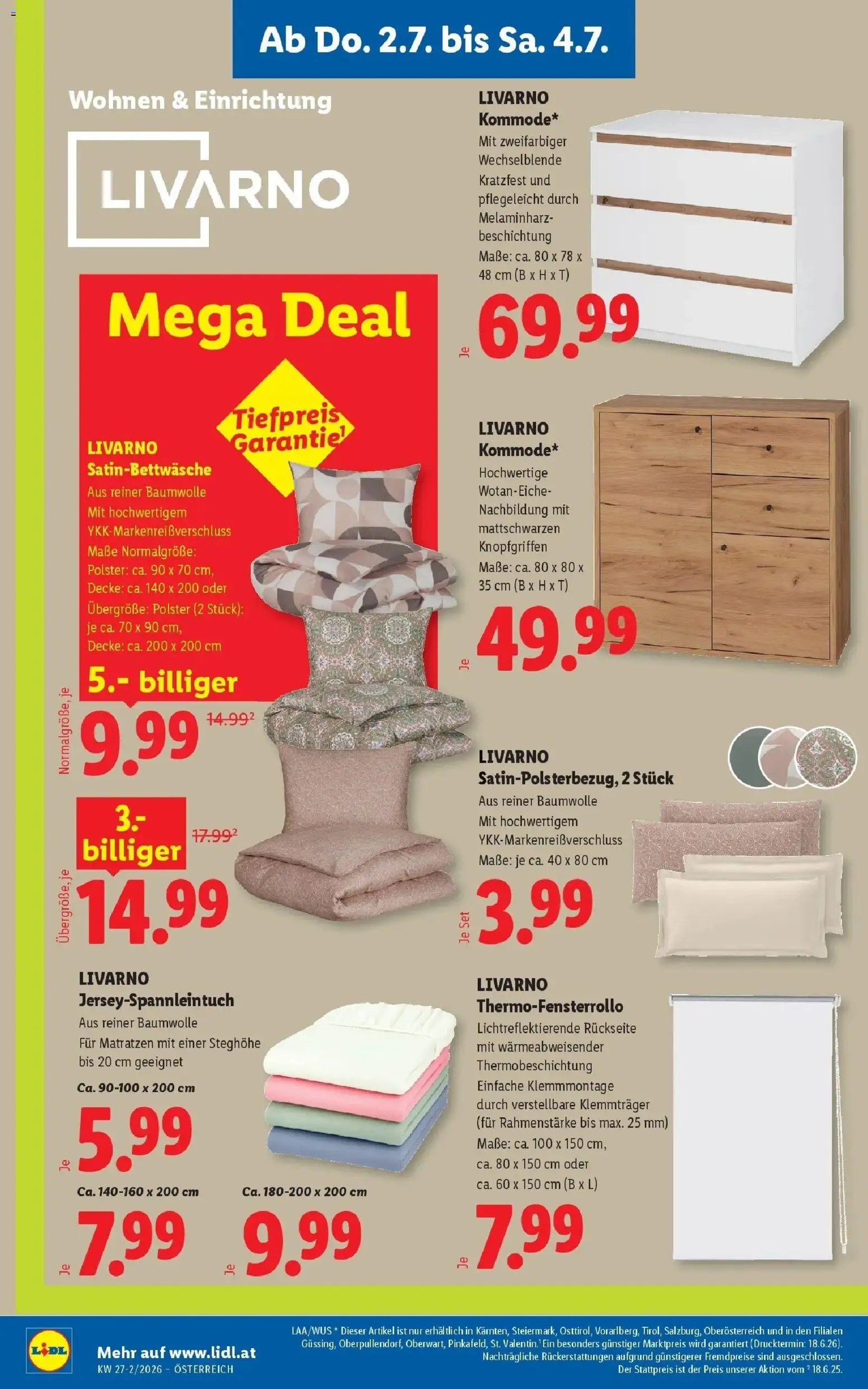Lidl Flugblatt - Fohnsdorf, Neunkirchen, Graz gültig ab 02.07.2026 | Seite: 22 | Produkte: Decke