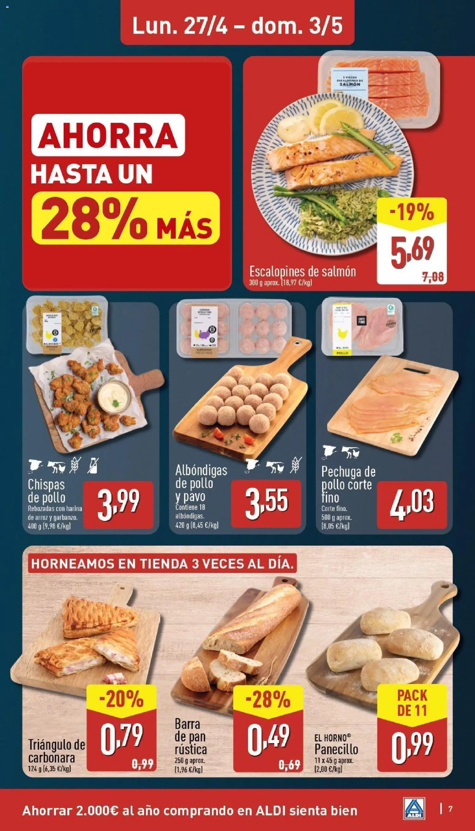 Aldi folleto Península │ válido desde el 27.04.2026 | Página: 7 | Productos: El horno, Pan, Arroz, Horno