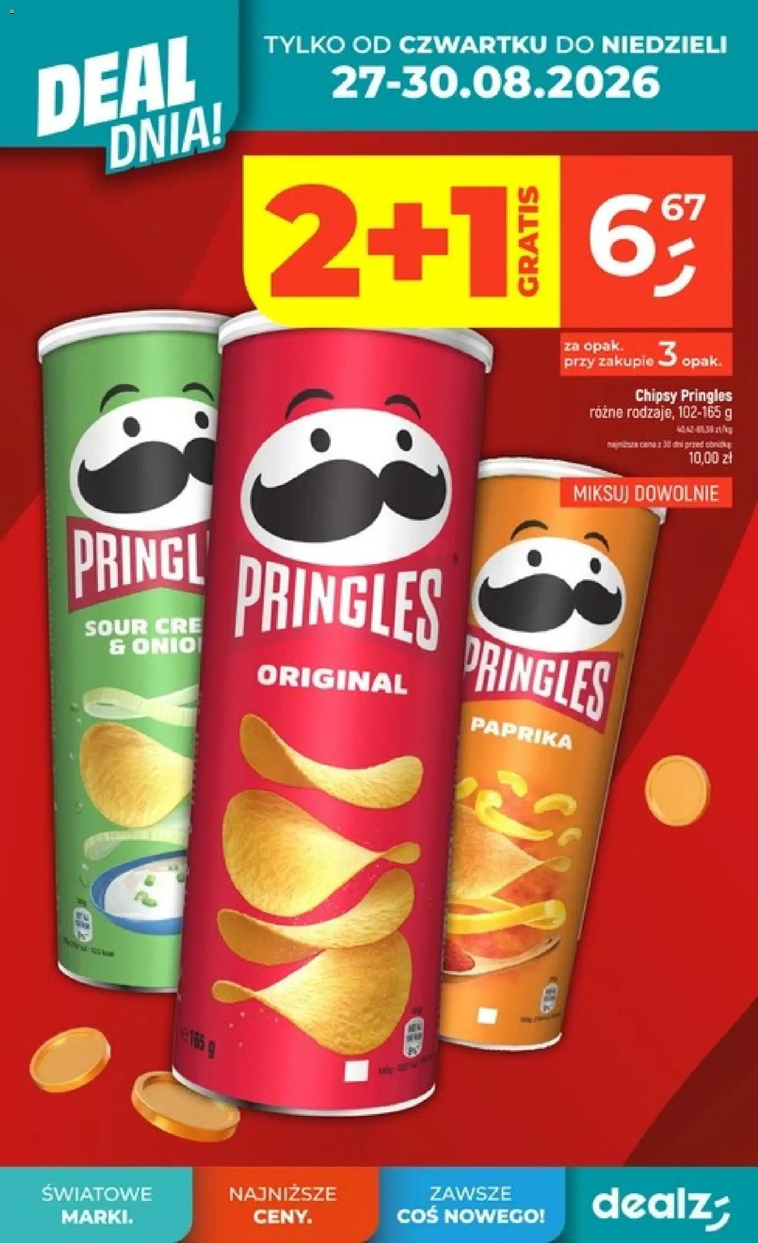 Dealz gazetka - Deal dnia od 27.08.2026 | Strona: 2 | Produkty: Chipsy, Chipsy pringles, Pringles