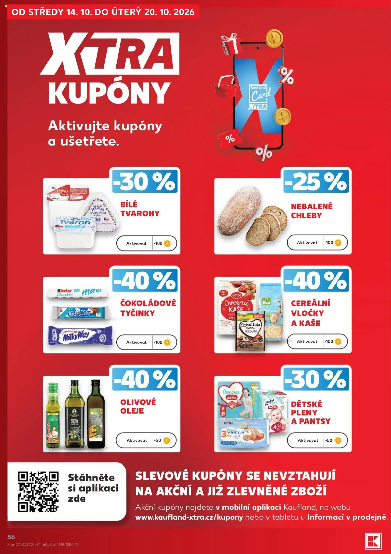 Kaufland leták - Ostrava od 14.10.2026 | Strana: 56 | Produkty: Čokoláda, Tyčinky, Pampers, Kinder