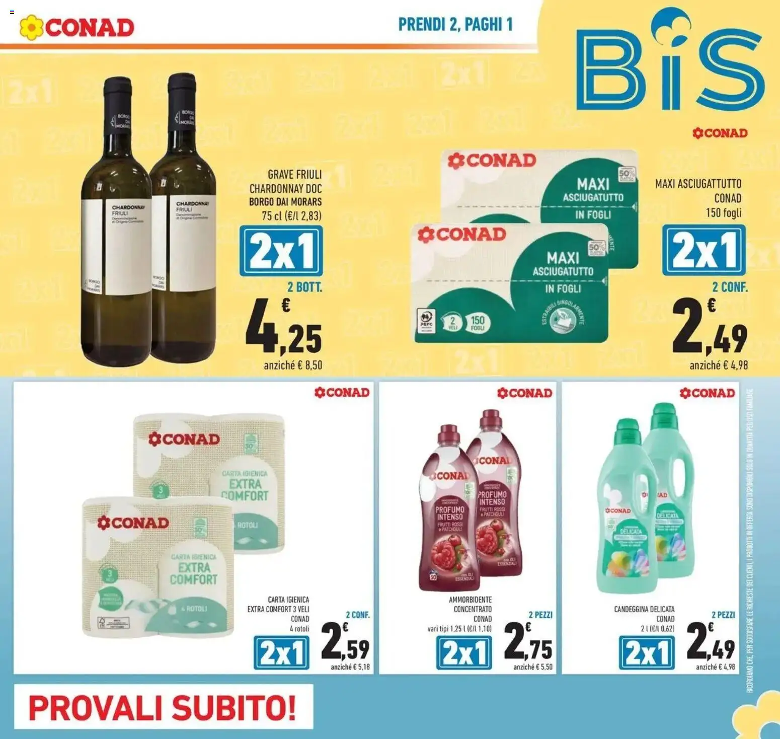 Volantino Conad del 21/10/2026 | Pagina: 13 | Prodotti: Carta igienica, Ammorbidente, Candeggina, Profumo