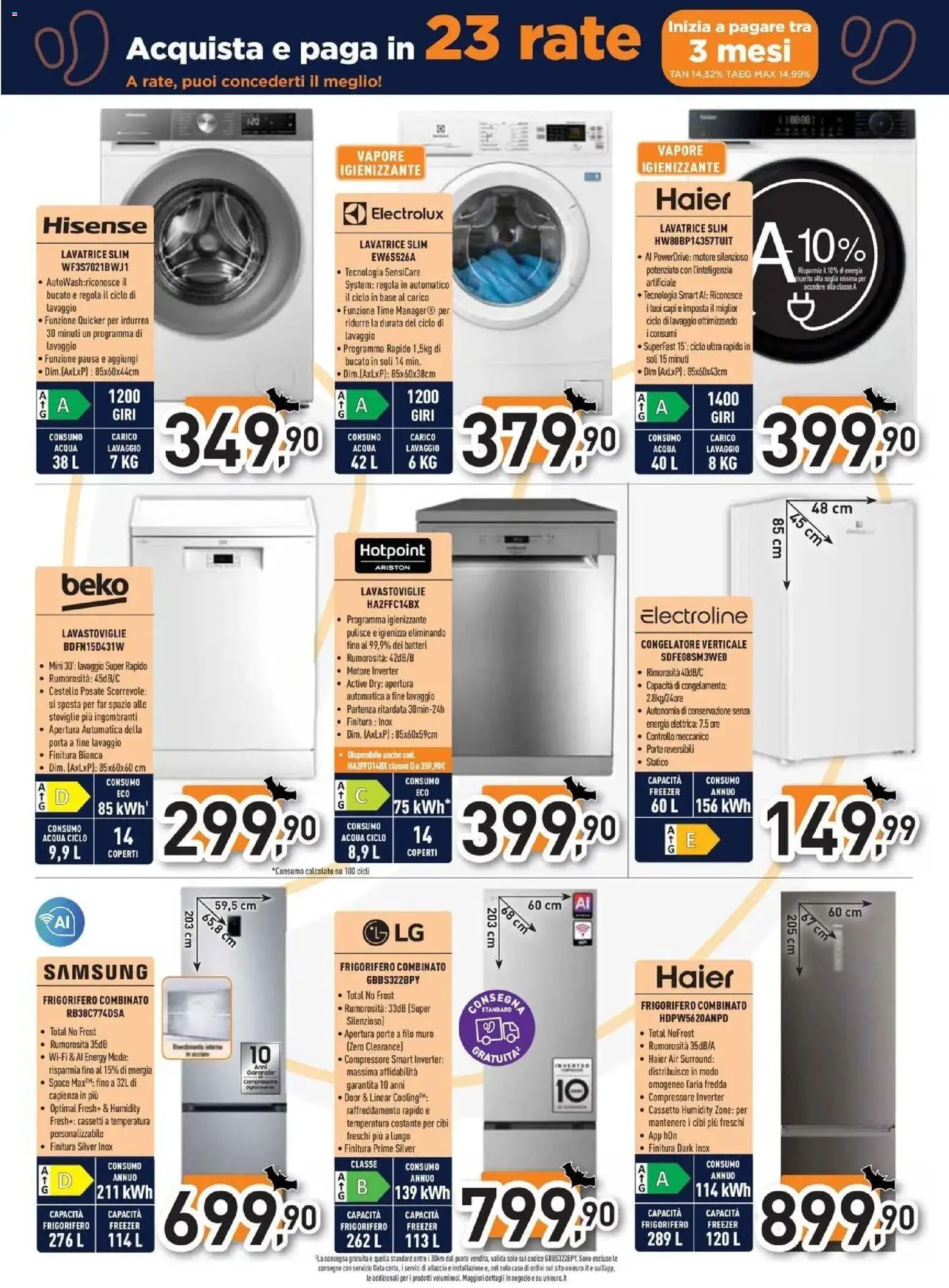 Nuovo Unieuro - Halloween da Unieuro! dal 30/10/2026 > offerte anteprima 🛍️ | Pagina: 22 | Prodotti: Freezer, Frigorifero, Congelatore, Frigorifero combinato