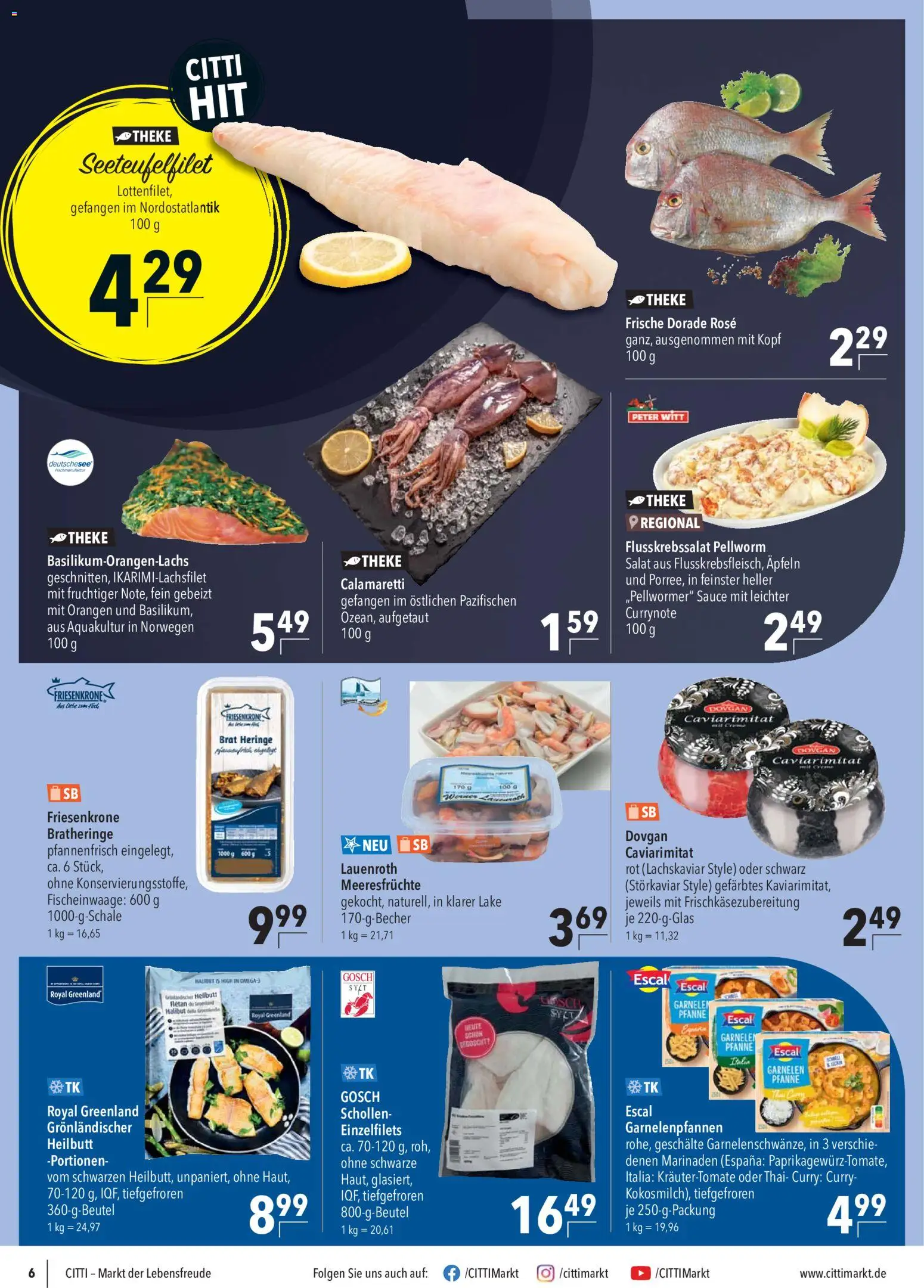 CITTI Markt Prospekt – gültig ab 08.07.2026 | Seite: 6 | Produkte: Dorade, Theke, Orangen, Salat