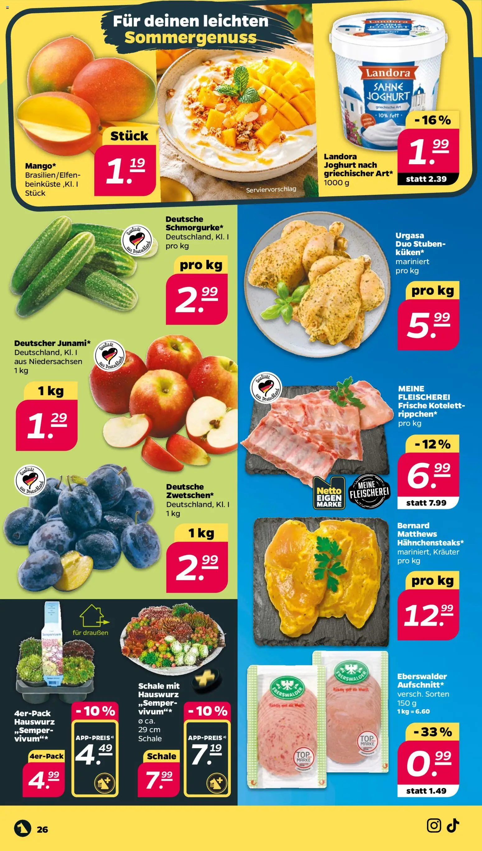 Netto Prospekt – gültig ab 06.07.2026 | Seite: 28 | Produkte: Joghurt, Sahne