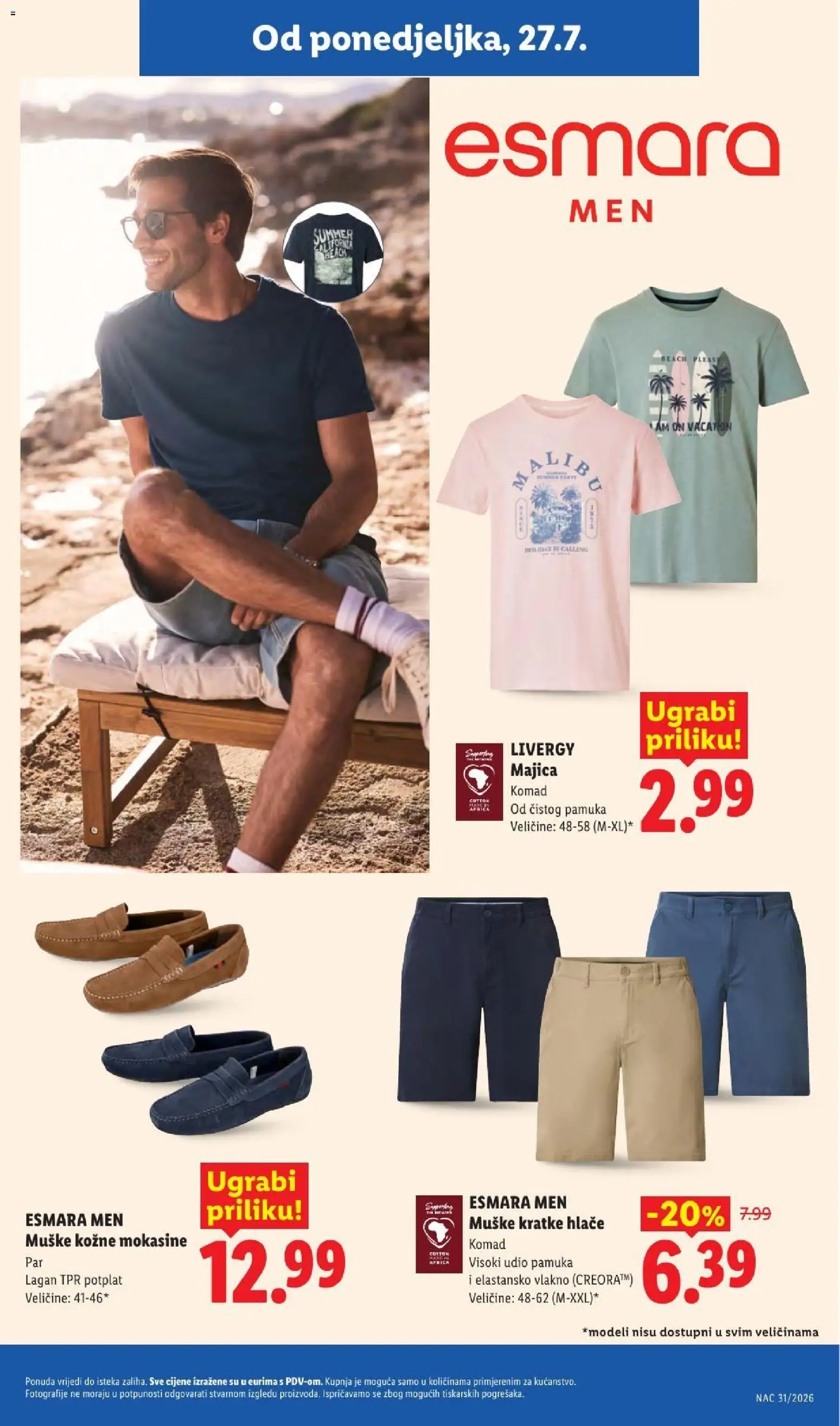 Lidl katalog | vrijedi od 23.07.2026 | Stranica: 35 | Proizvodi: Majica, Hlače, Kratke hlače
