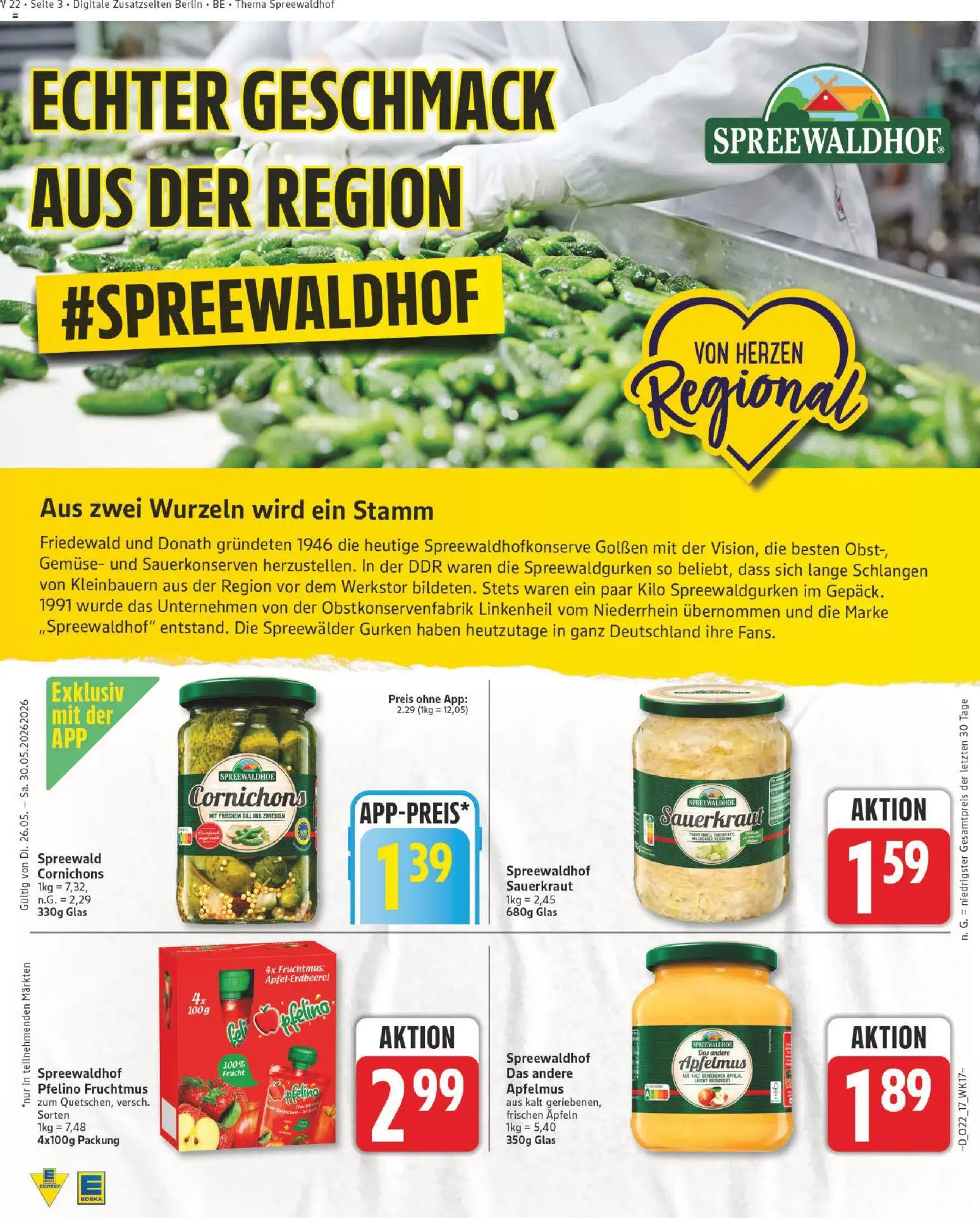 Edeka Prospekt – gültig ab 26.05.2026 | Seite: 17 | Produkte: Apple, Obst, Dill, Gurken