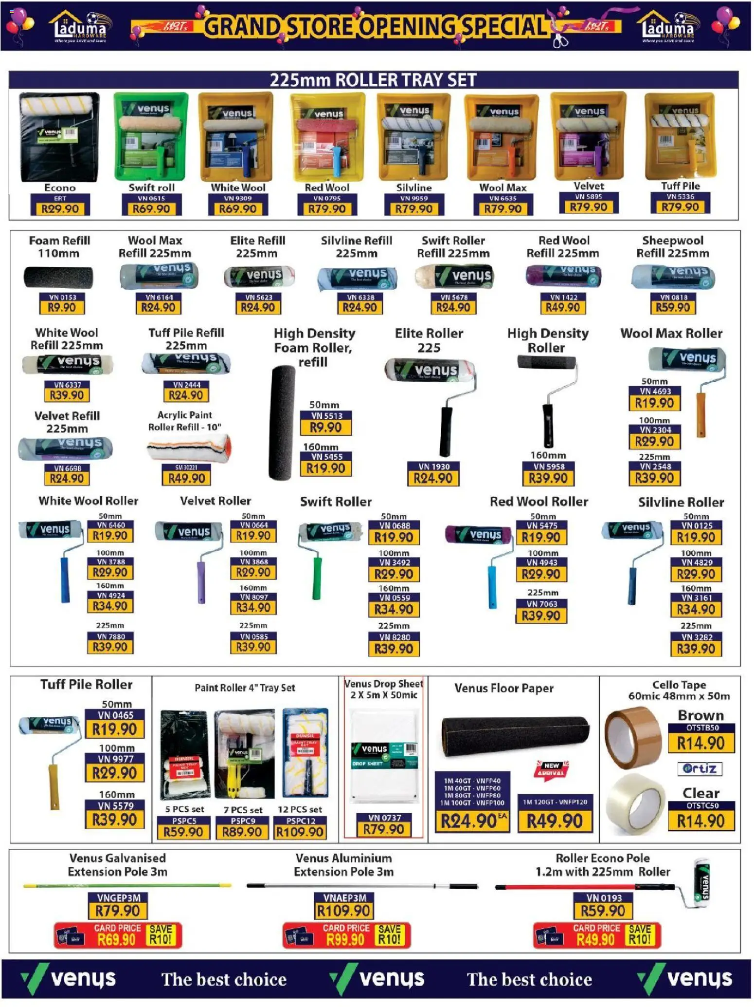 New Laduma Hardware catalogue – valid from 23/09/2026 | Page: 25 | Products: Tray, Paint, Paper, Tape