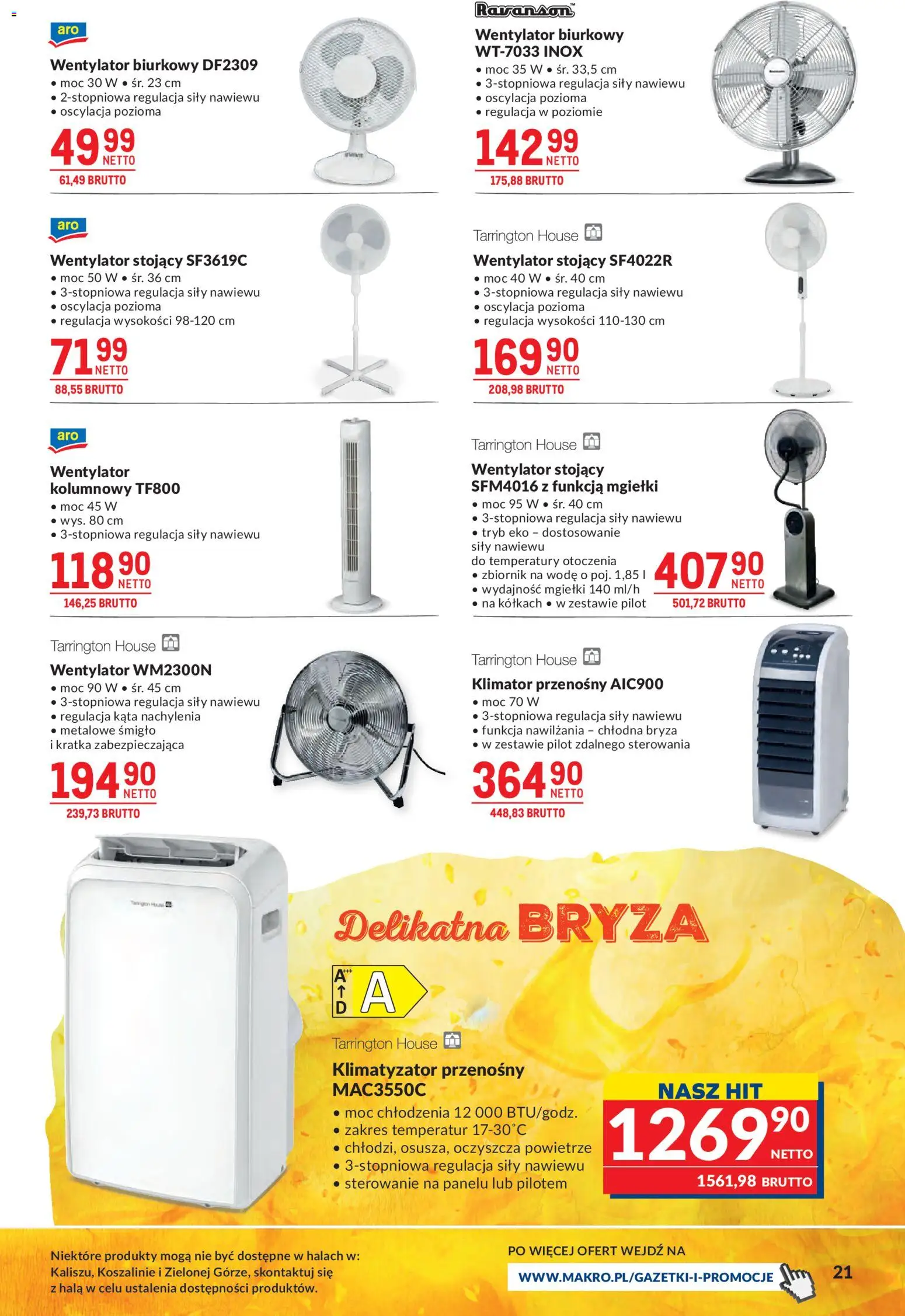 Makro gazetka - Grill Ogród od 26.05.2026 | Strona: 21 | Produkty: Wentylator, Klimatyzator