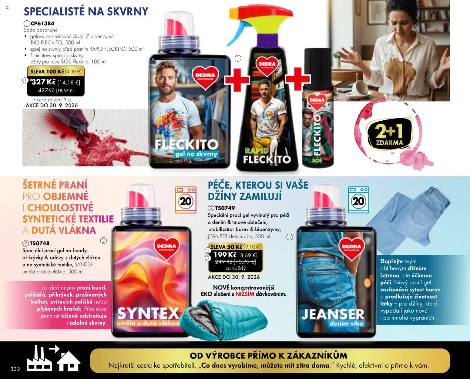 Nové Dedra akcie – leták je platný od 01.09.2026 | Strana: 32 | Produkty: Prací gél