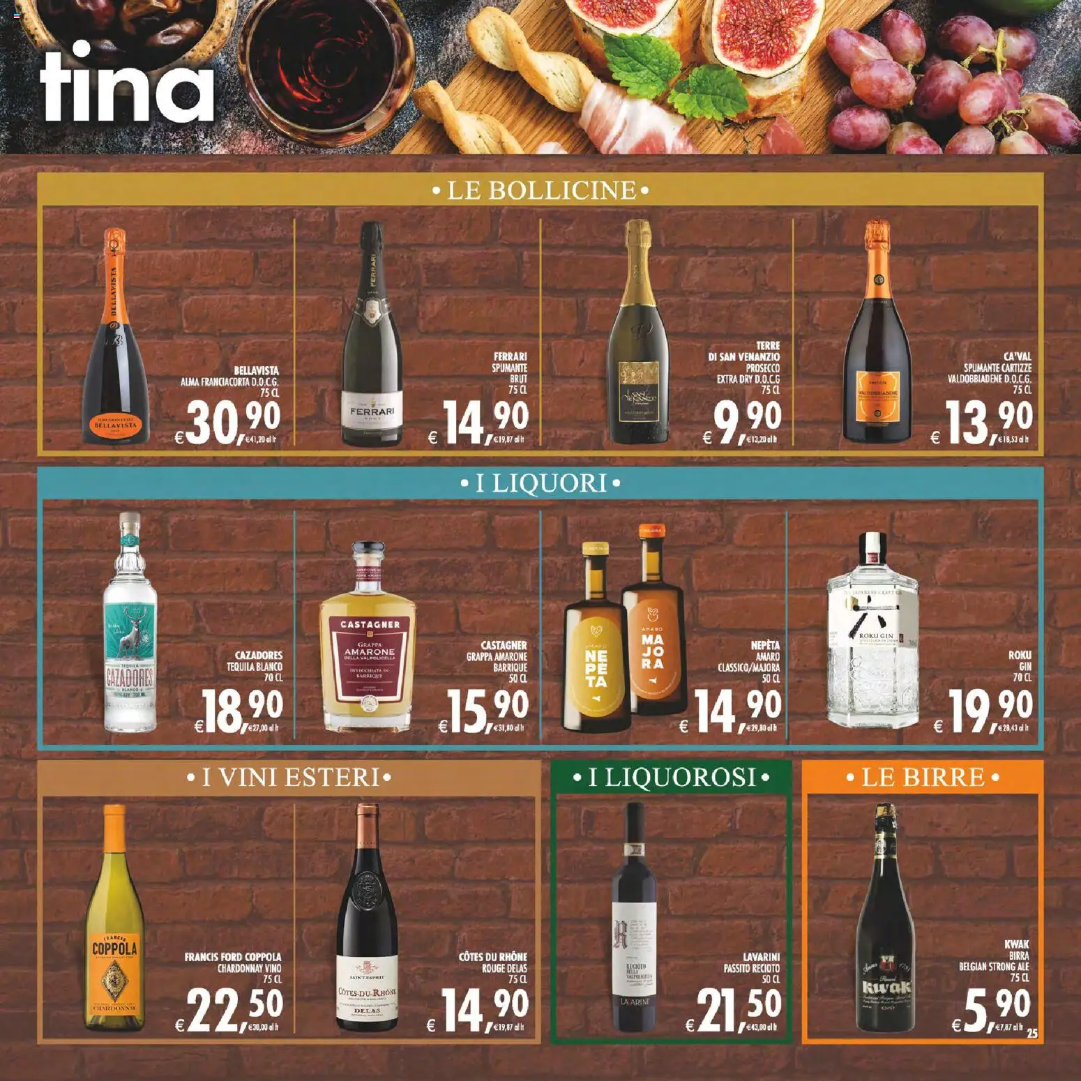 Volantino Decò del 22/09/2026 | Pagina: 25 | Prodotti: Birra, Vino, Tequila, Amaro
