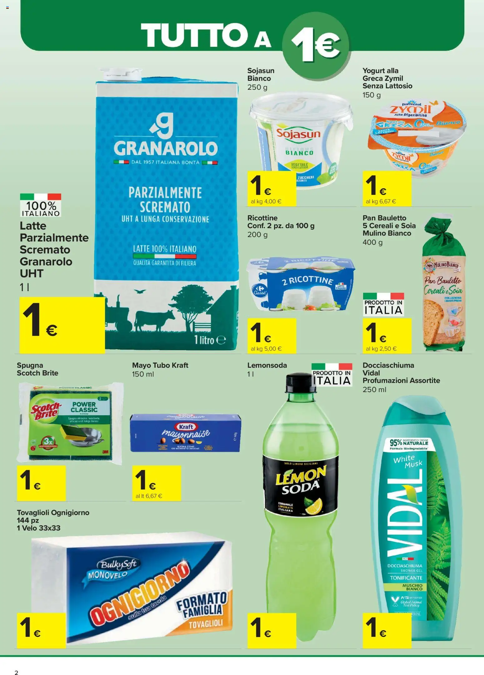 Volantino Carrefour del 02/07/2026 | Pagina: 2 | Prodotti: Cereali, Limonata, Latte, Tubo