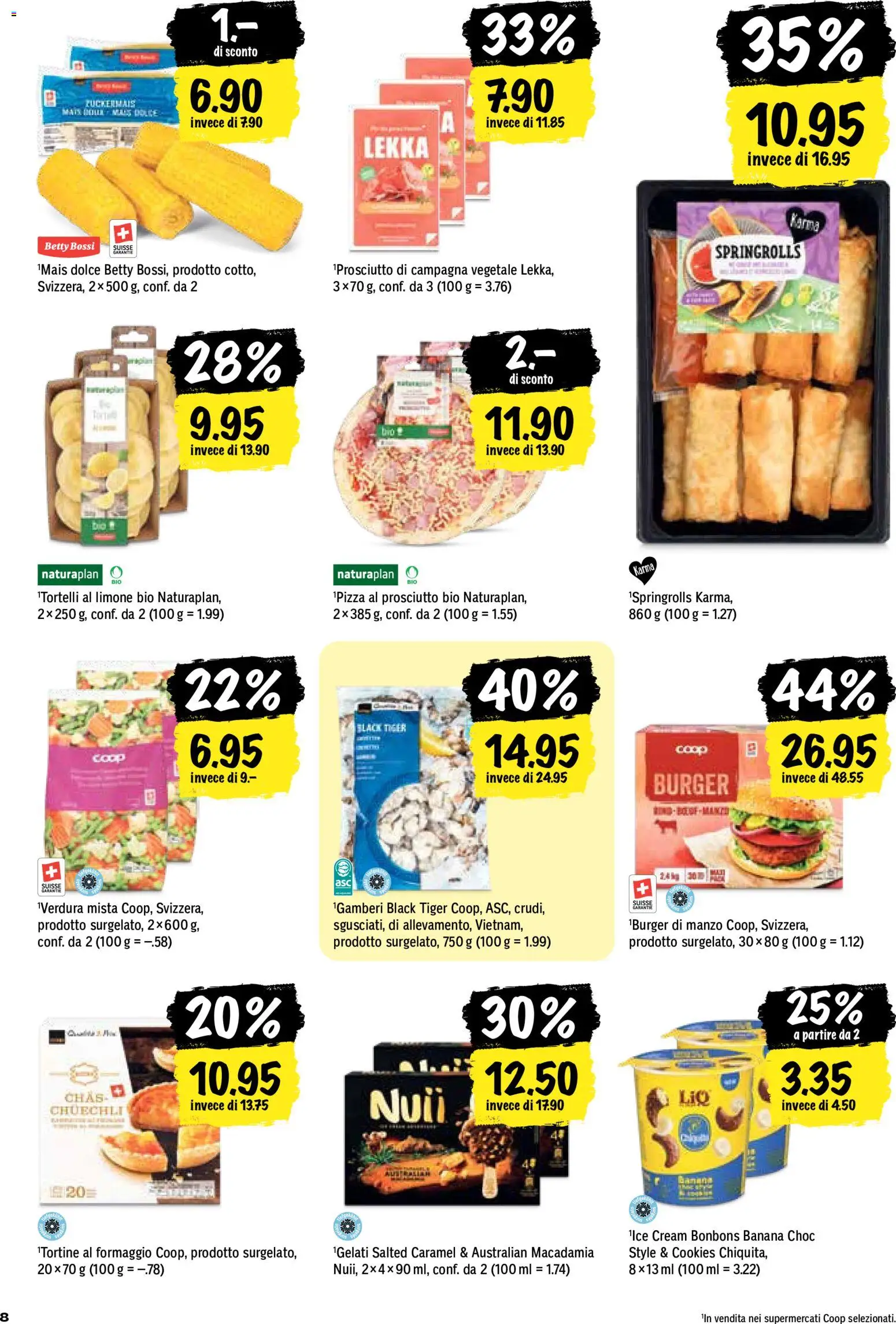 Coop aktionen IT – gültig ab 06.08.2026 | Seite: 8 | Produkte: Burger, Pizza