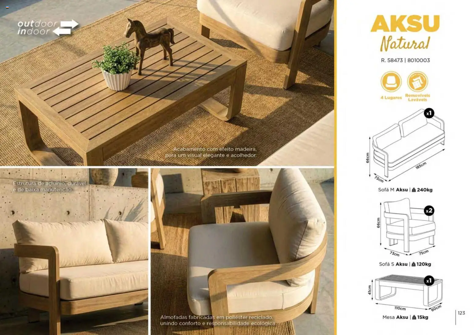 Espaço Casa folheto Ar Livre 2026 │ válido de 07.03.2026 | Página: 123 | Produtos: Sofá, Mesa