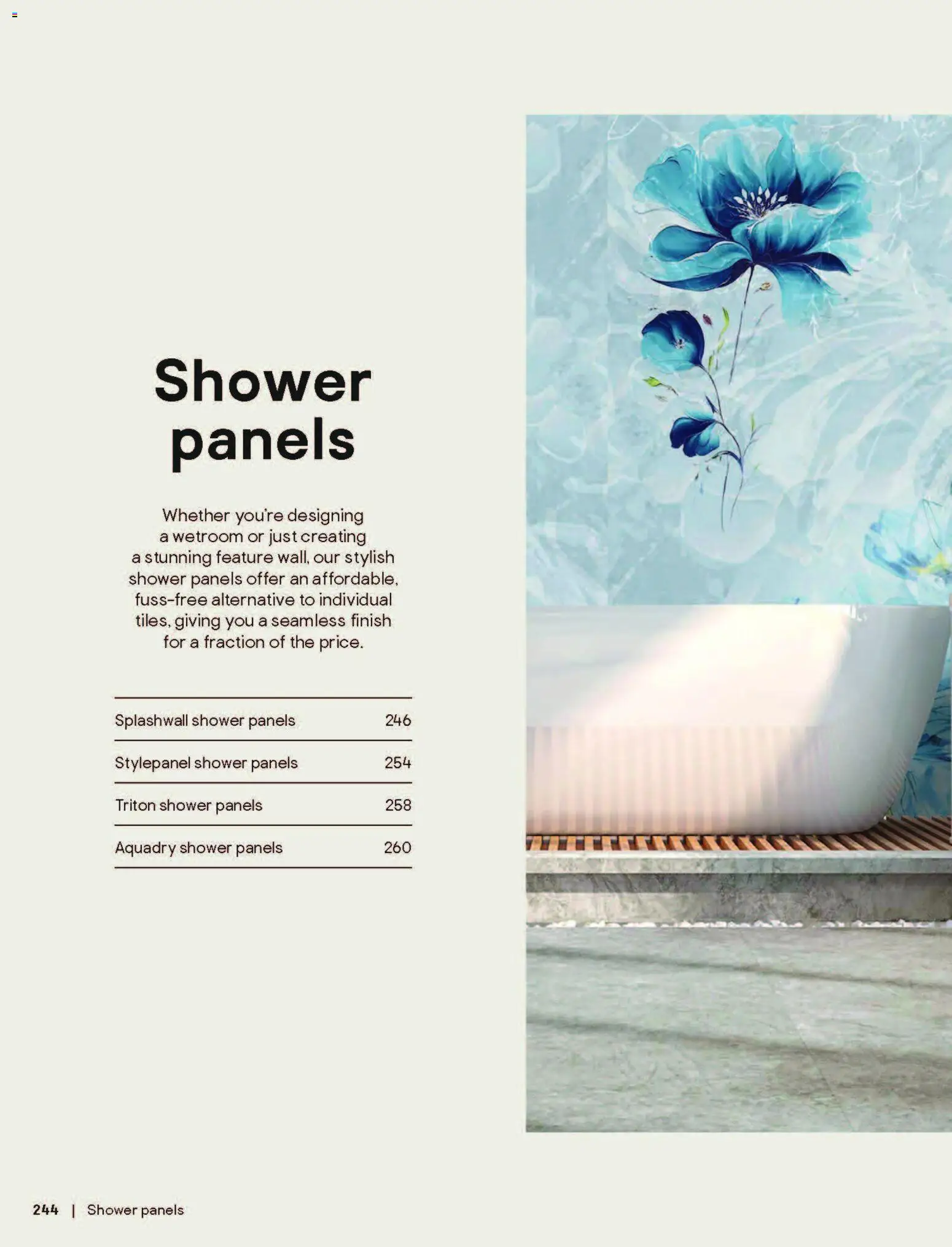 {H1} | Page: 244 | Products: Shower