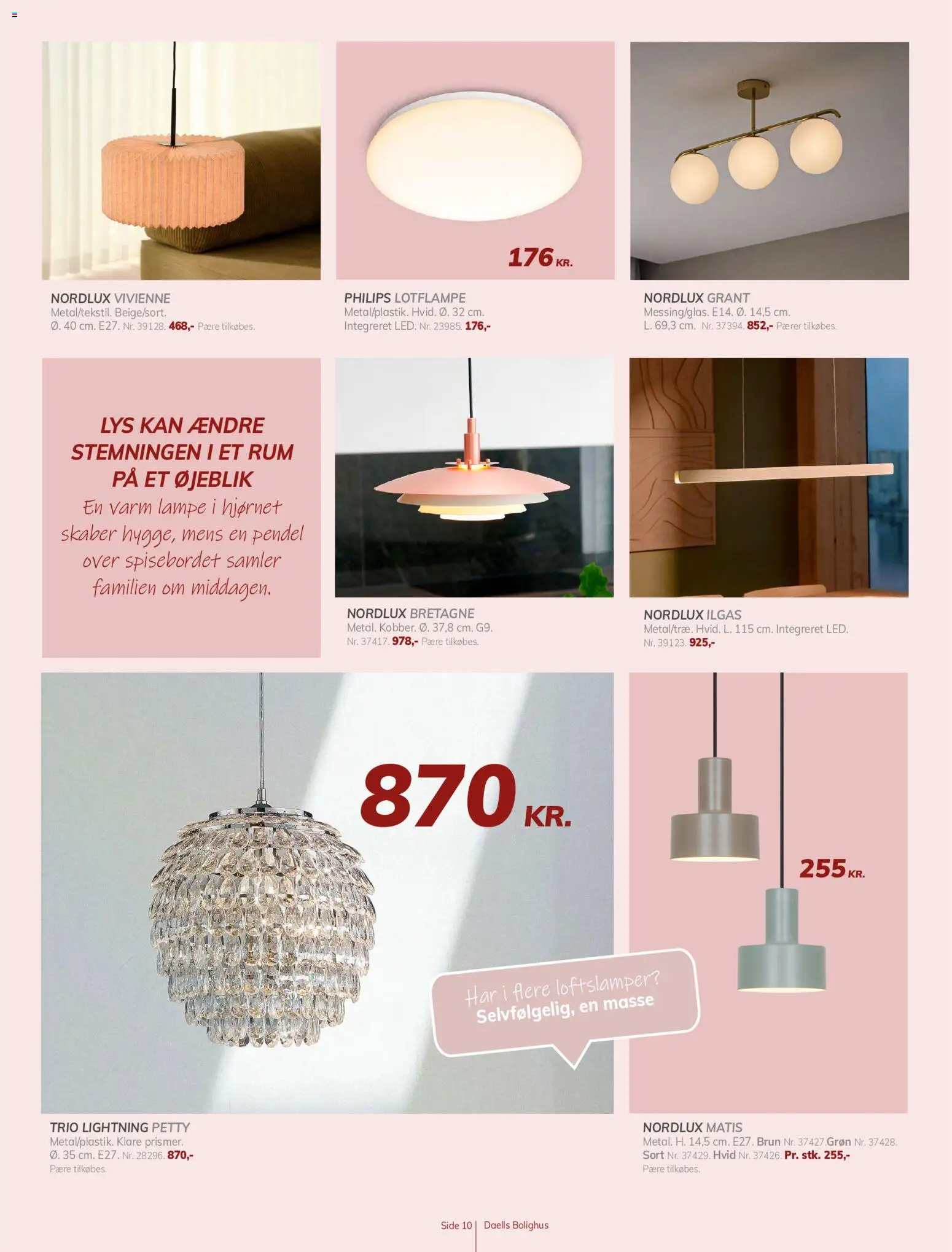 Daells Bolighus tilbudsavis – gyldig fra 10/09/2026 | Side: 10 | Produkter: Lampe, Pærer