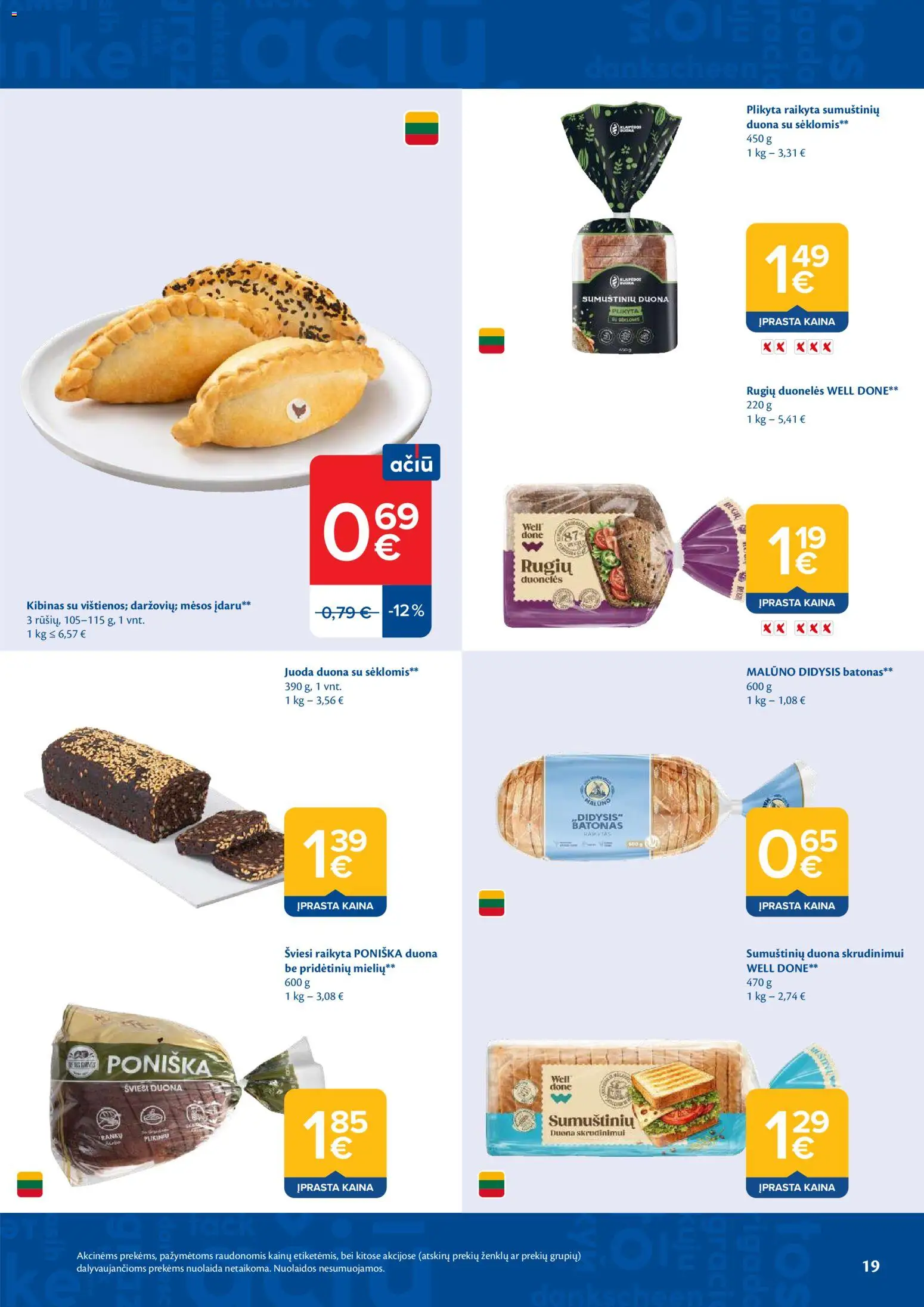 MAXIMA akcijos nuo 09.06.2026 | Puslapis: 19 | Prekių: Batonas, Duona skrudinimui, Duona