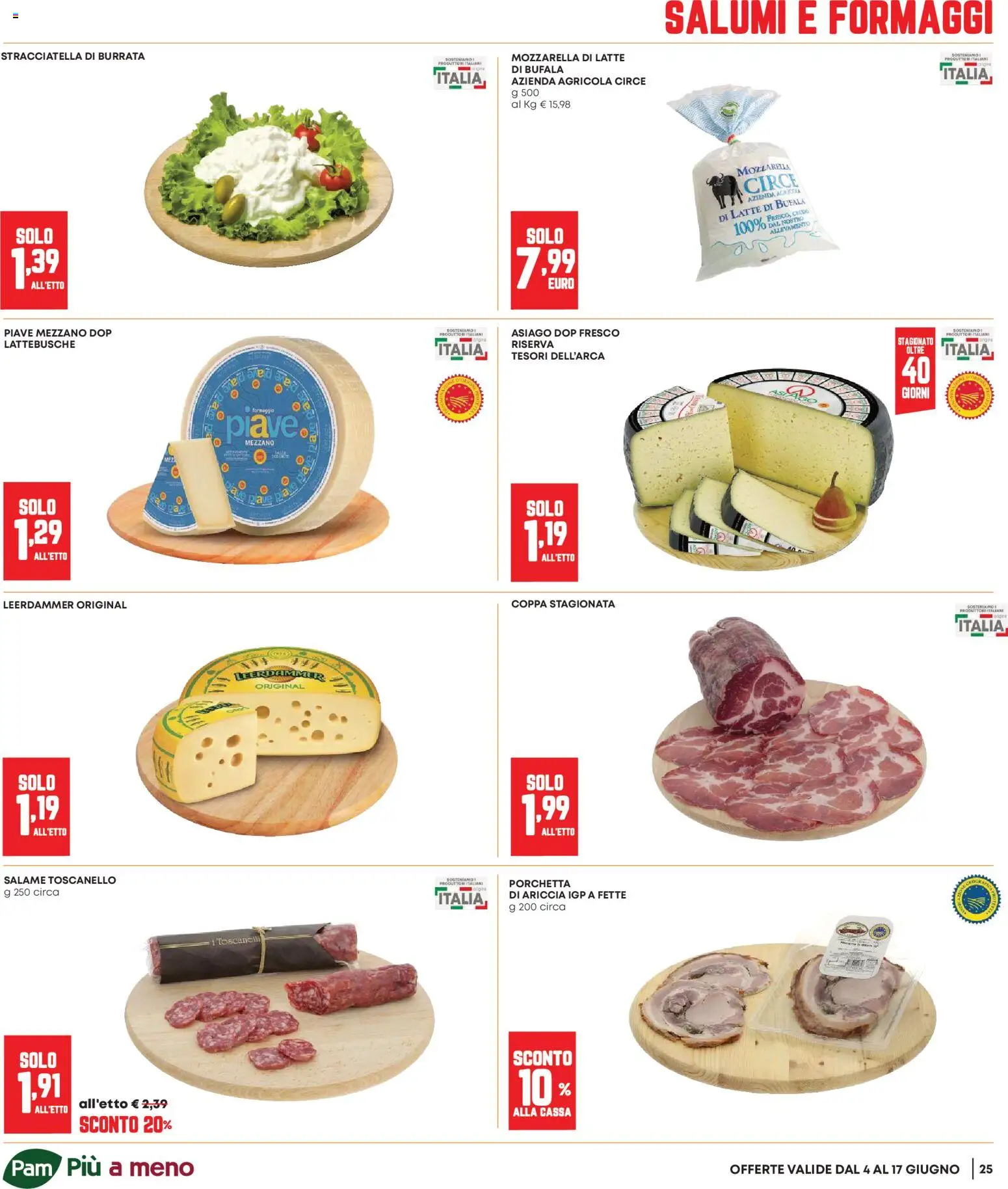 Volantino Panorama del 04.06.2026 | Pagina: 25 | Prodotti: Salame, Latte, Burrata, Stracciatella