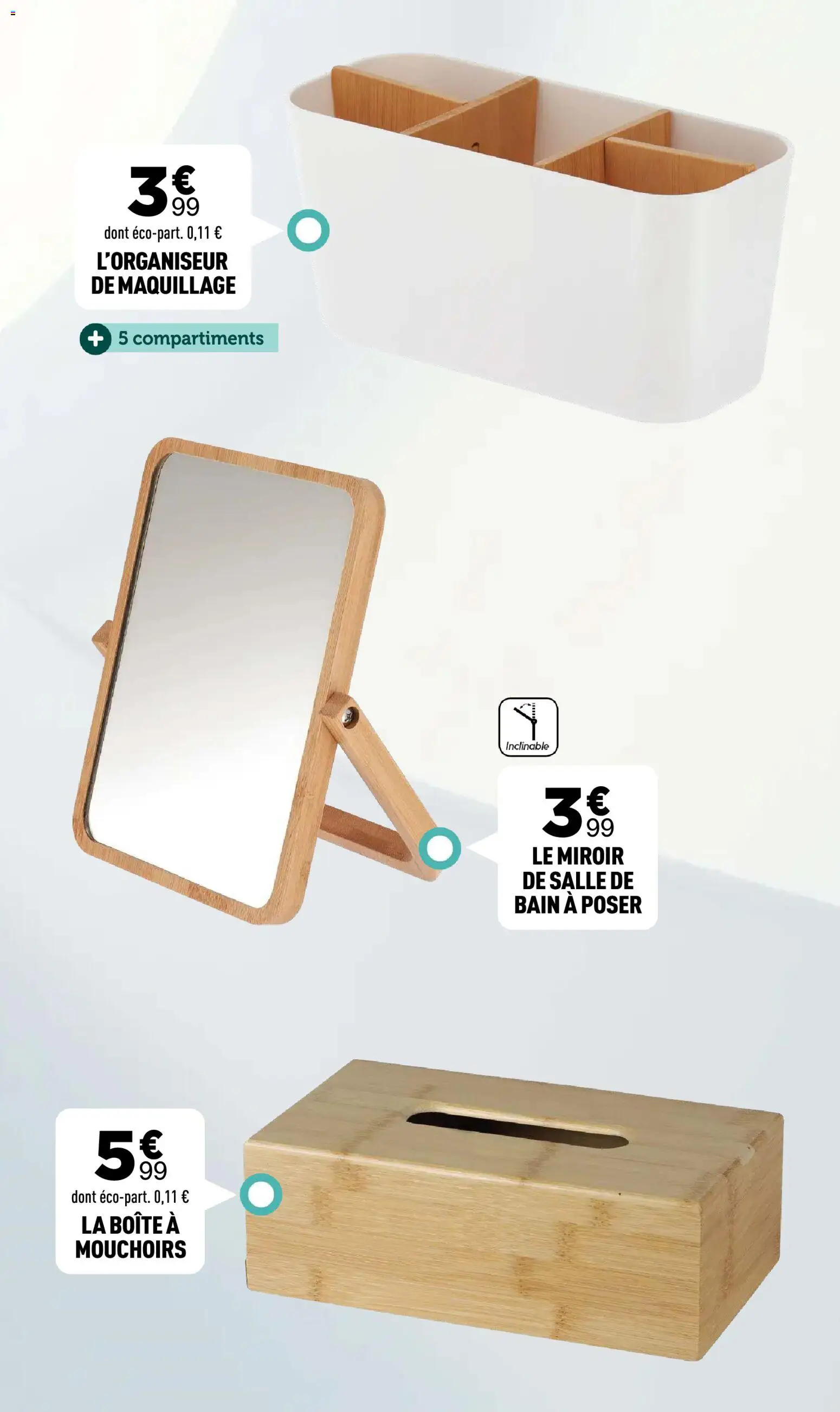 {H1} | Page: 43 | Produits: Maquillage, Boîte à mouchoirs, Mouchoirs, Miroir