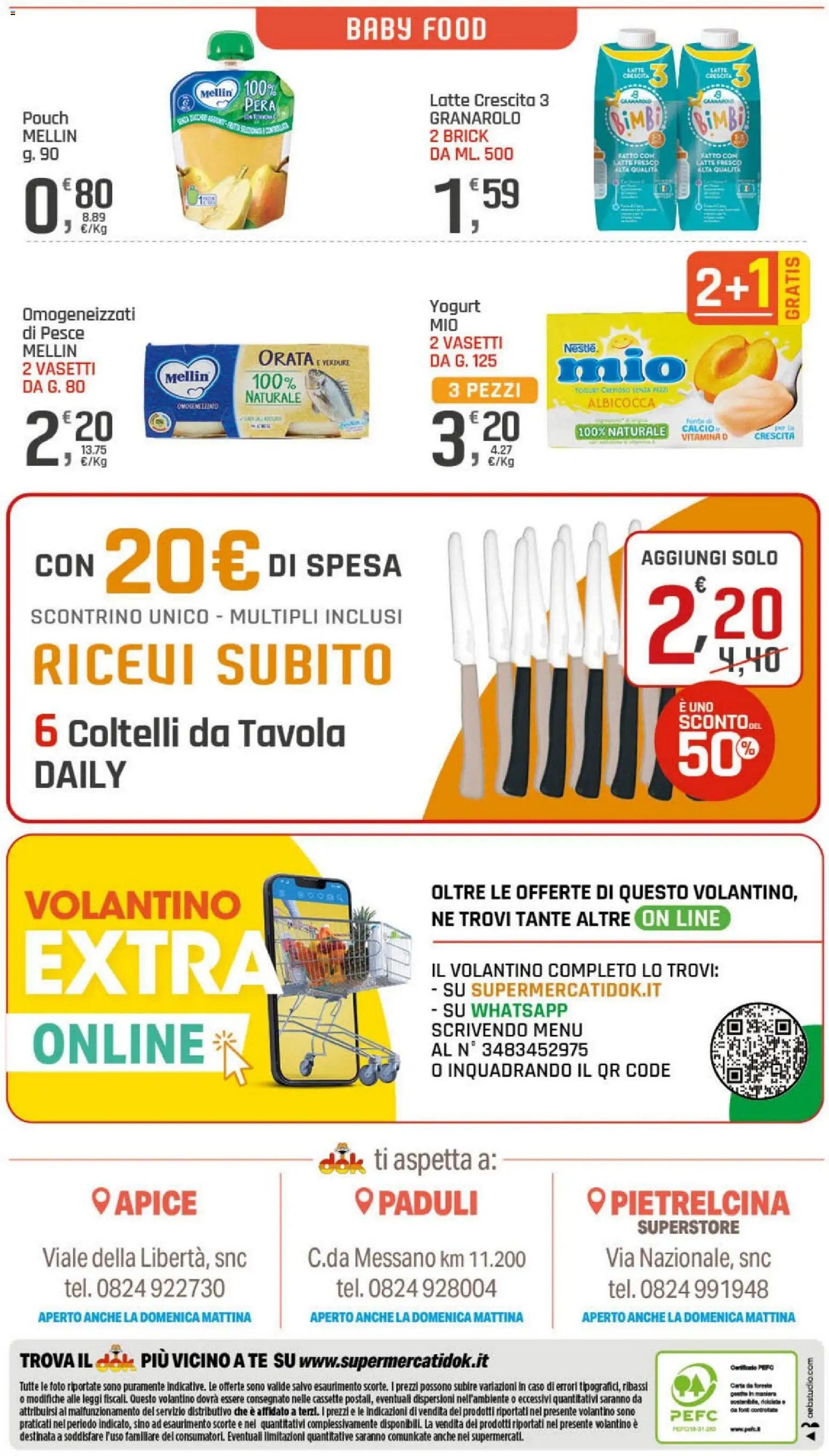 Volantino DOK del 02/09/2026 | Pagina: 20 | Prodotti: Yogurt, Pesce, Verdure, Orata