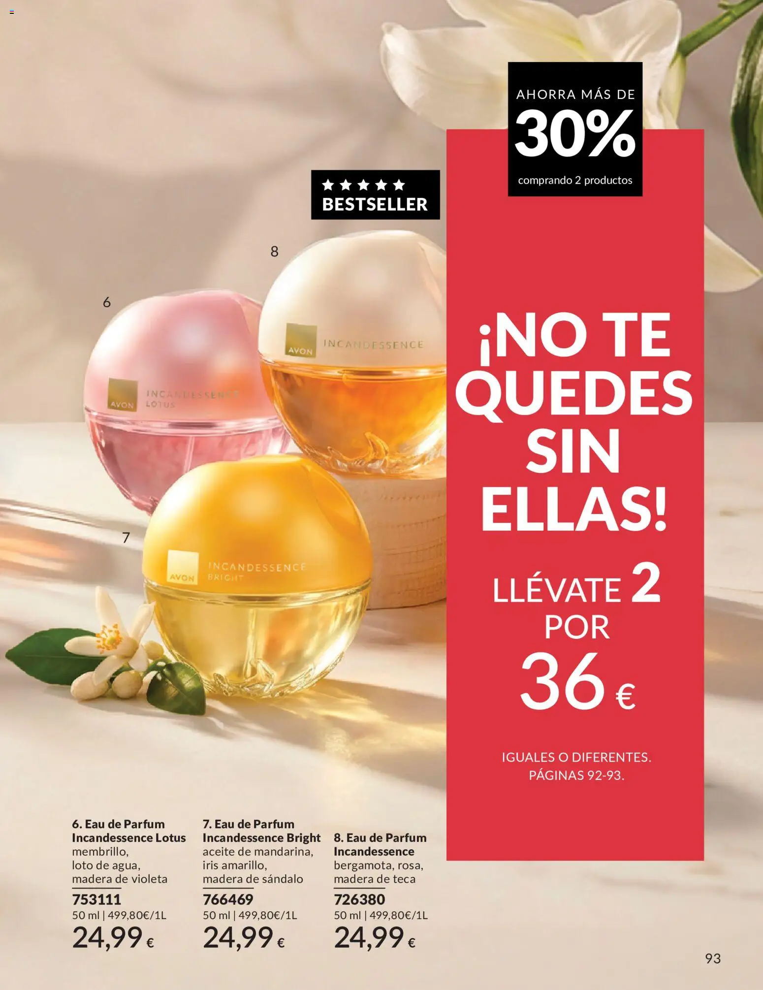 Catálogo AVON campaña 6 │ válido desde el 01.06.2026 | Página: 93 | Productos: Perfume, Aceite, Té, Eau de parfum
