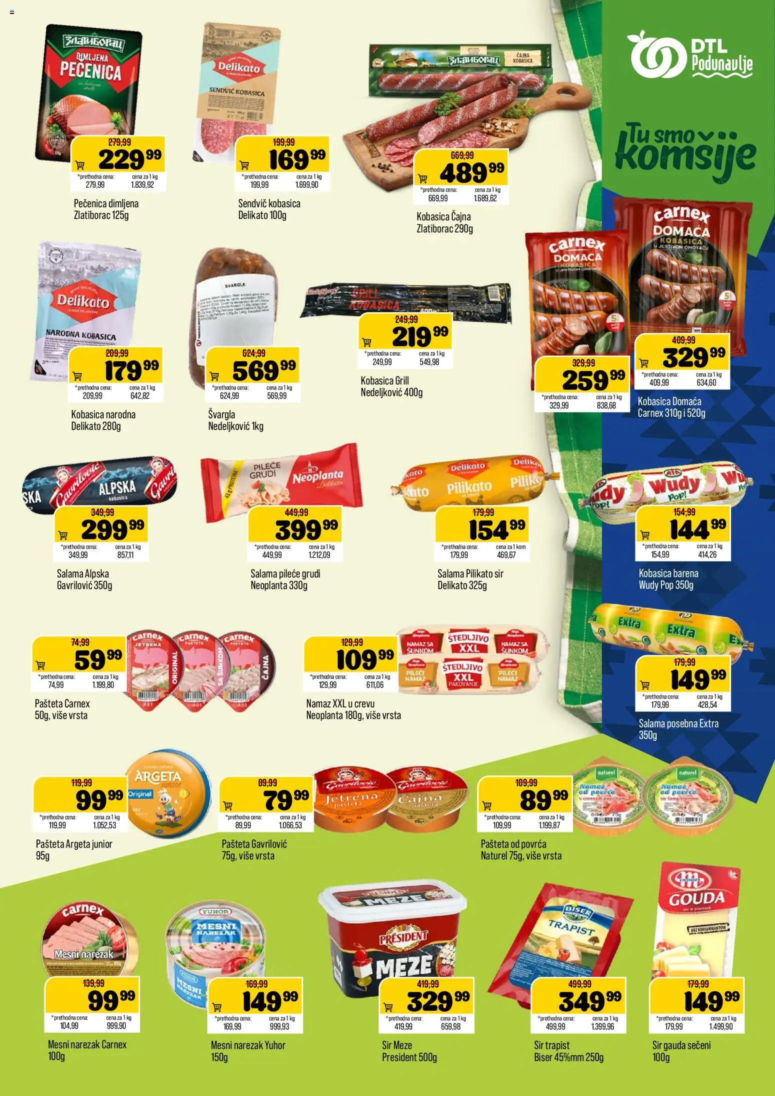 Podunavlje katalog - važi od 09.09.2026 | Strana: 5 | Proizvode: Svargla, Pečenica, Mesni narezak, Pašteta