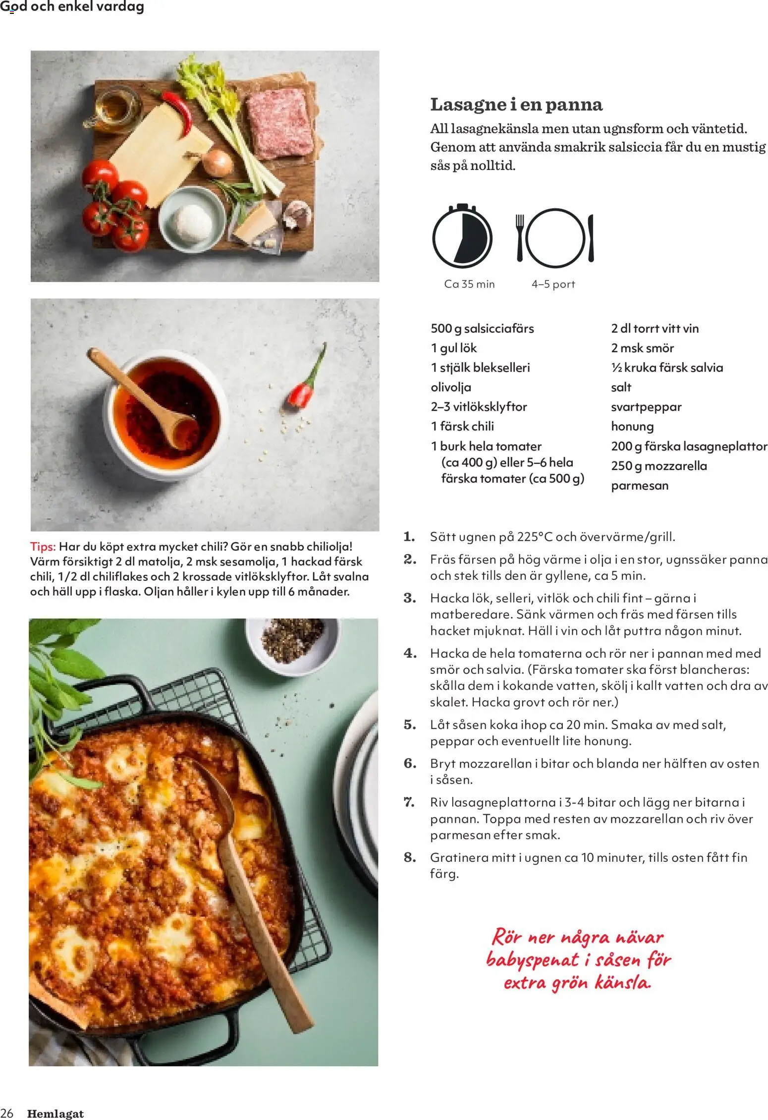 Hemköp reklamblad aktuell från 30/09/2026 | Sida: 26 | Produkter: Salt, Lasagne, Smör, Häll