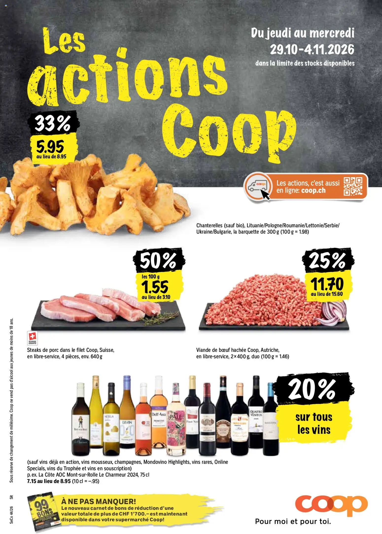 Coop aktionen FR – gültig ab 29.10.2026 | Seite: 1