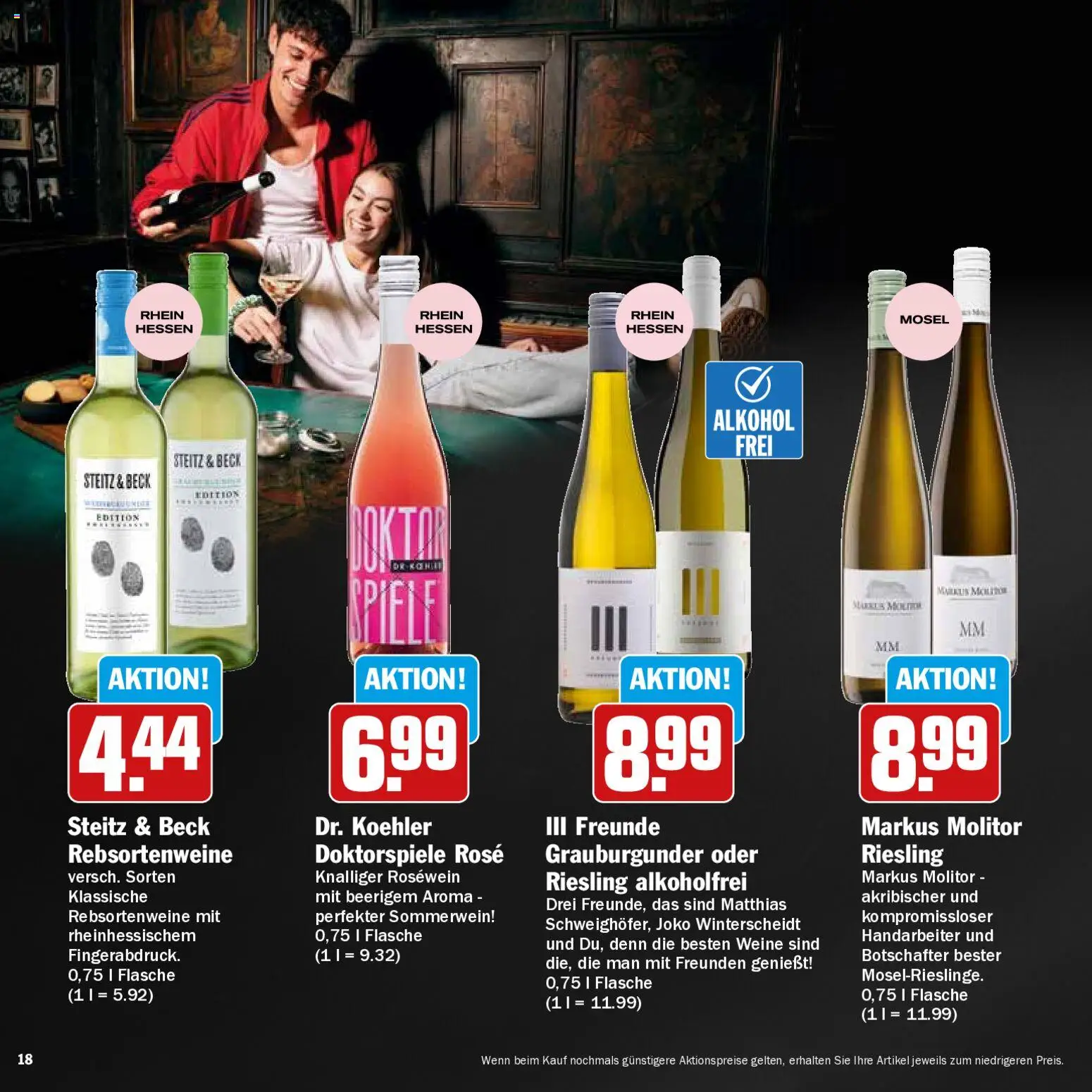 HIT Grillbroschüre – gültig ab 10.08.2026 | Seite: 18 | Produkte: Rosewein, Alkohol