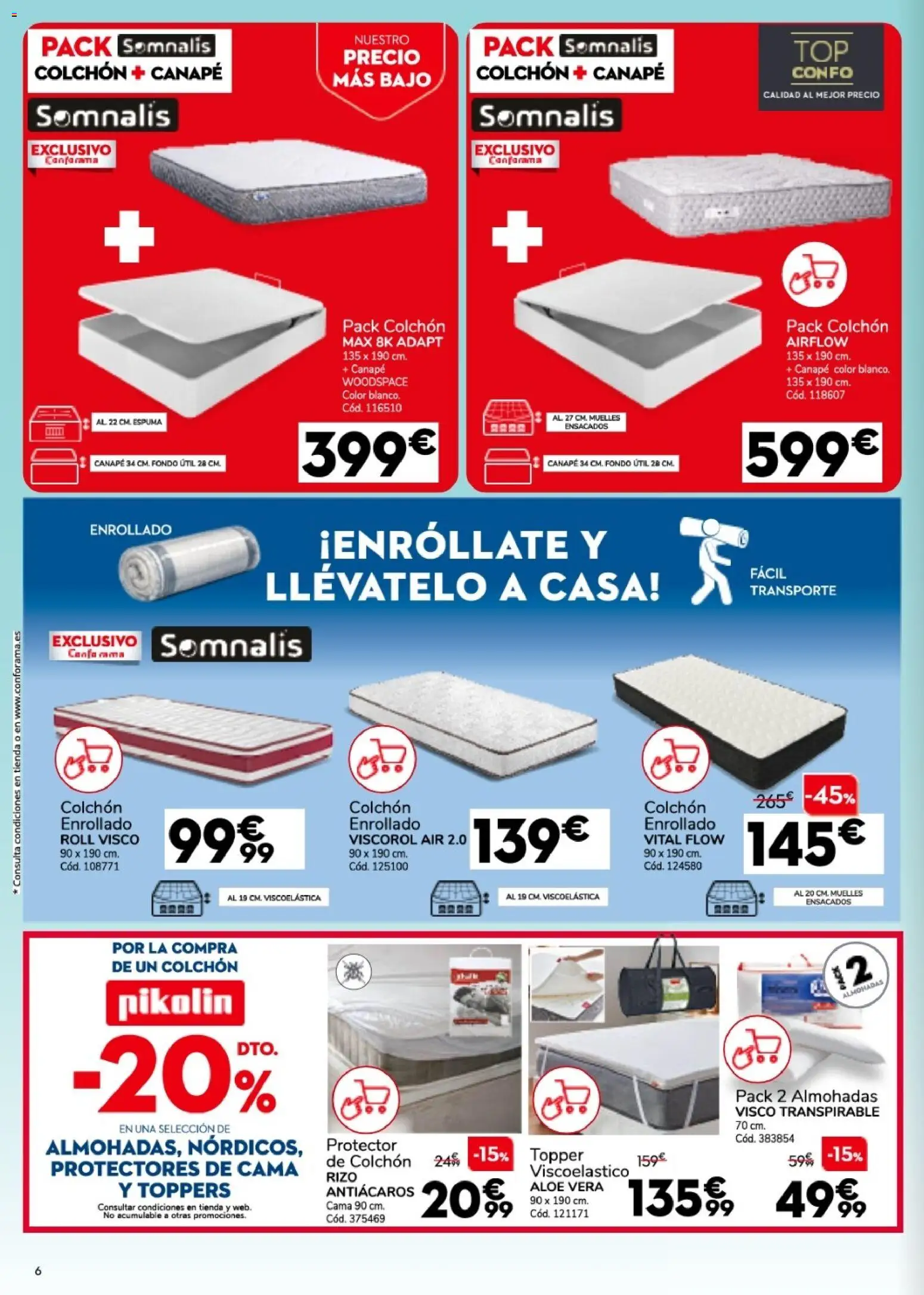 Conforama folleto │ válido desde el 30/07/2026 | Página: 6 | Productos: Colchon, Cama