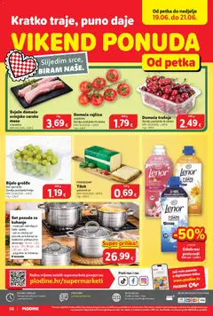 Plodine Ponuda - Pregled kataloga iz trgovine Plodine, vrijedi od 18.06.2026 | Stranica: 56 | Proizvodi: Sir, Meso, Rajčica, Lenor