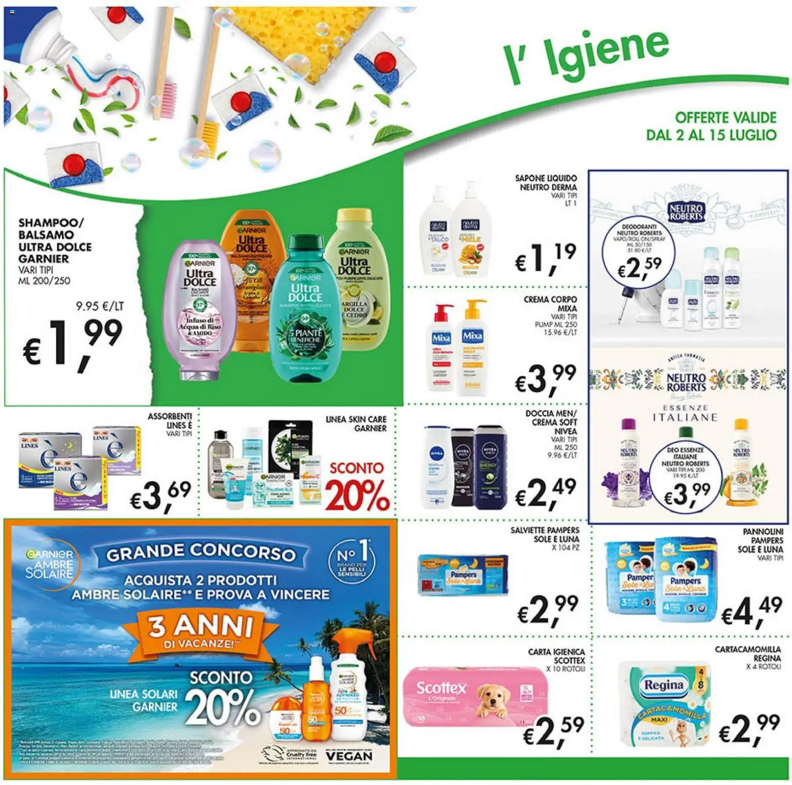 Volantino Coal del 02/07/2026 | Pagina: 21 | Prodotti: Pannolini, Sapone, Acqua, Miele