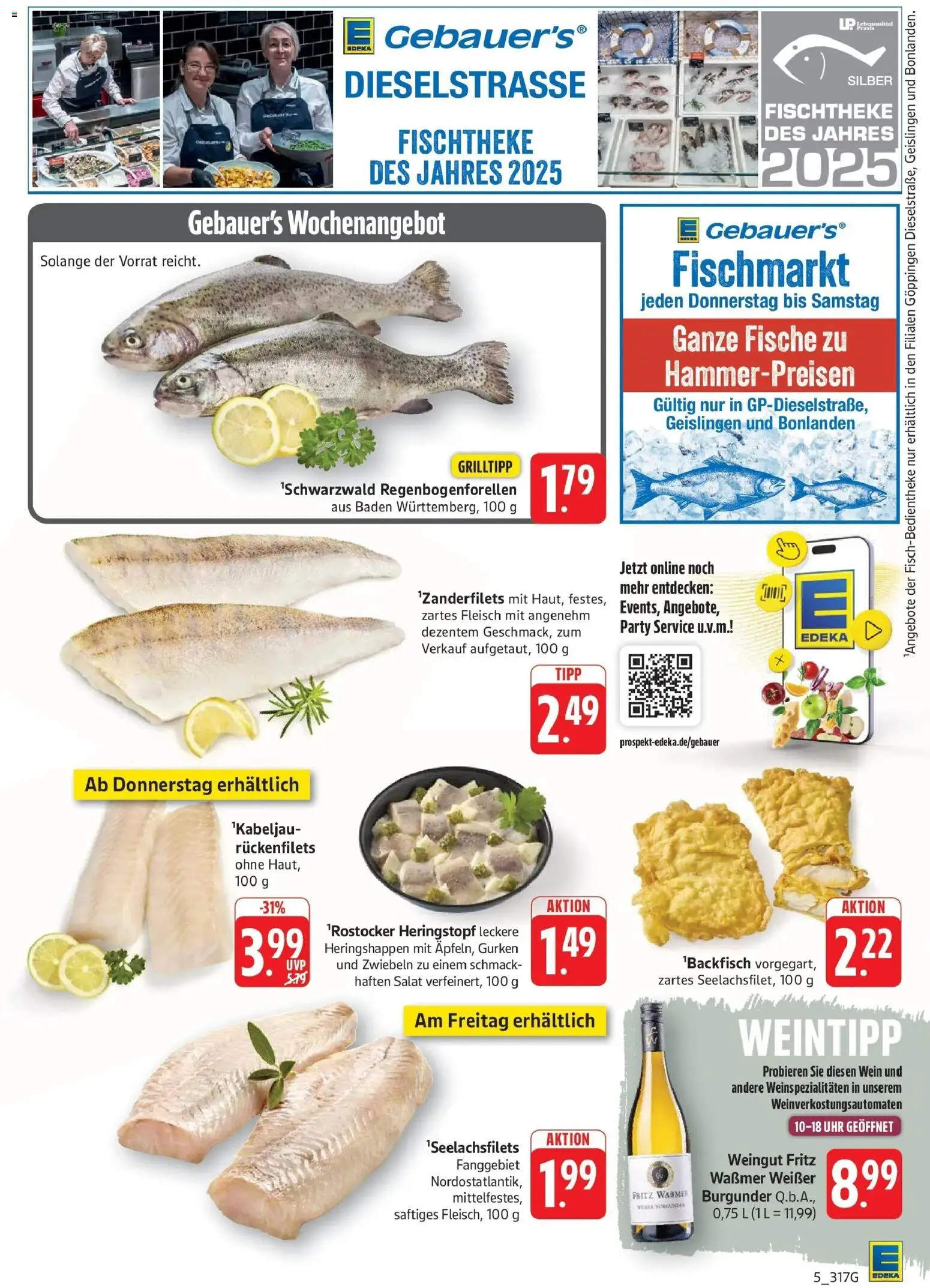 Edeka Prospekt Filderstadt-Bonlanden (ab 21.09.2026) » Angebote Online | Seite: 5 | Produkte: Wein, Fleisch, Gurken, Salat