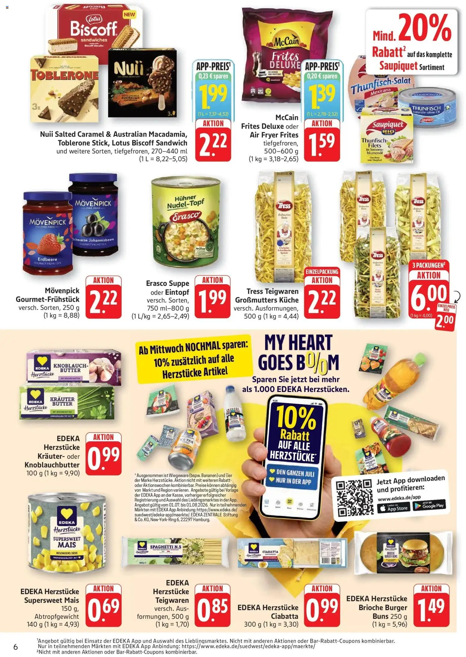 Edeka prospekt Altrip – gültig ab 29.06.2026 | Seite: 6 | Produkte: Küche, Bananen, McCain, Knoblauch