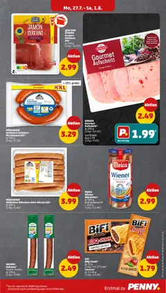 Penny Prospekt ab 27.07.2026 gültig | Seite: 11 | Produkte: Wiener wurstchen, Spargel, Pfeffer, Schinken