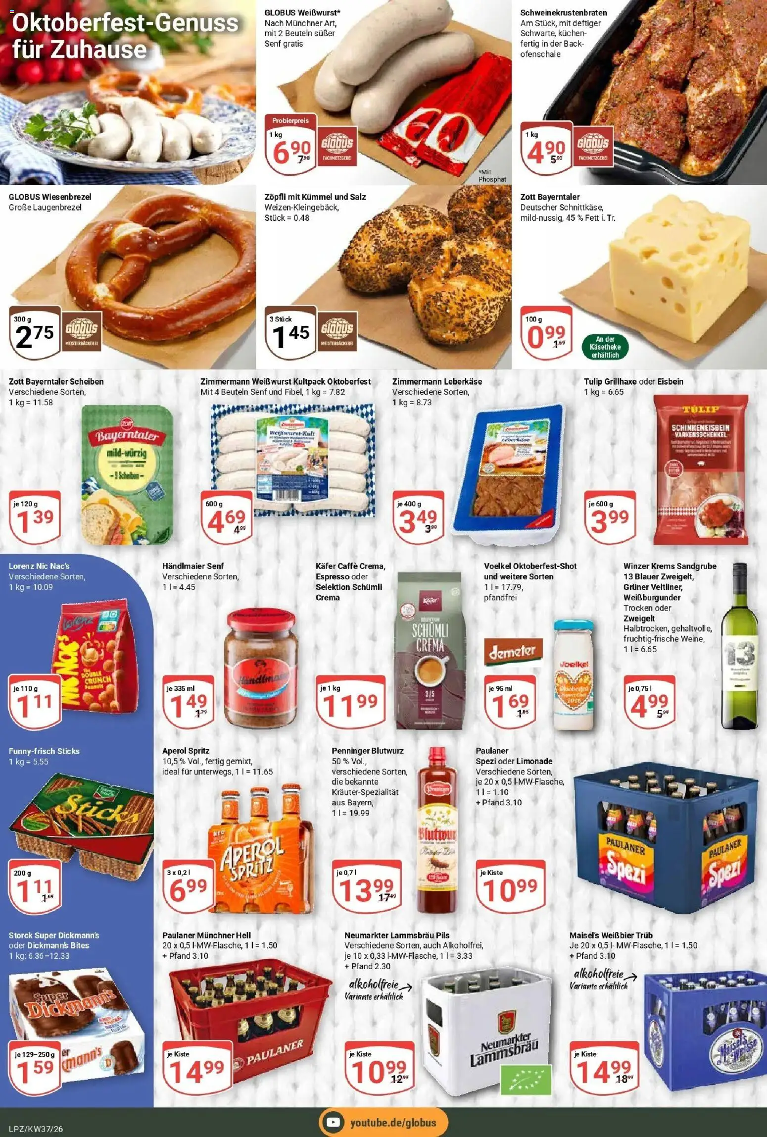 Globus Prospekt Leipzig – gültig ab 07.09.2026 | Seite: 6 | Produkte: Limonade, Salz, Aperol, Kuchen