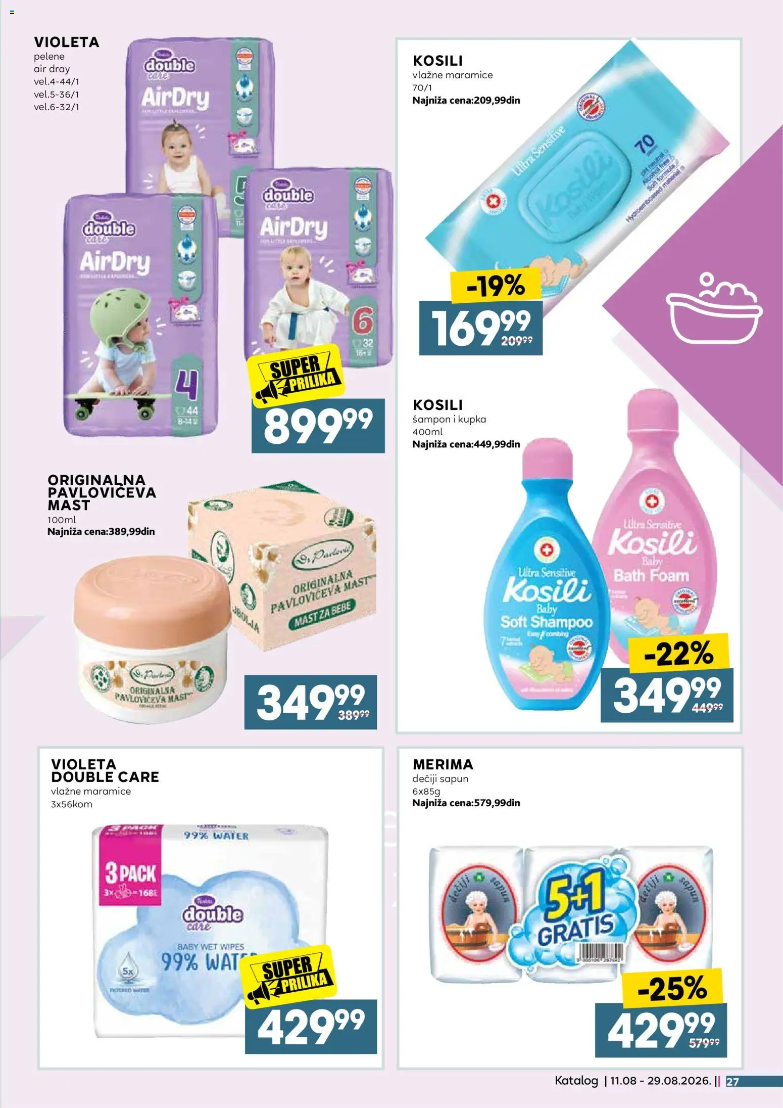 Roda katalog - važi od 11.08.2026 | Strana: 27 | Proizvode: Maramice, Šampon, Sapun, Vlažne maramice