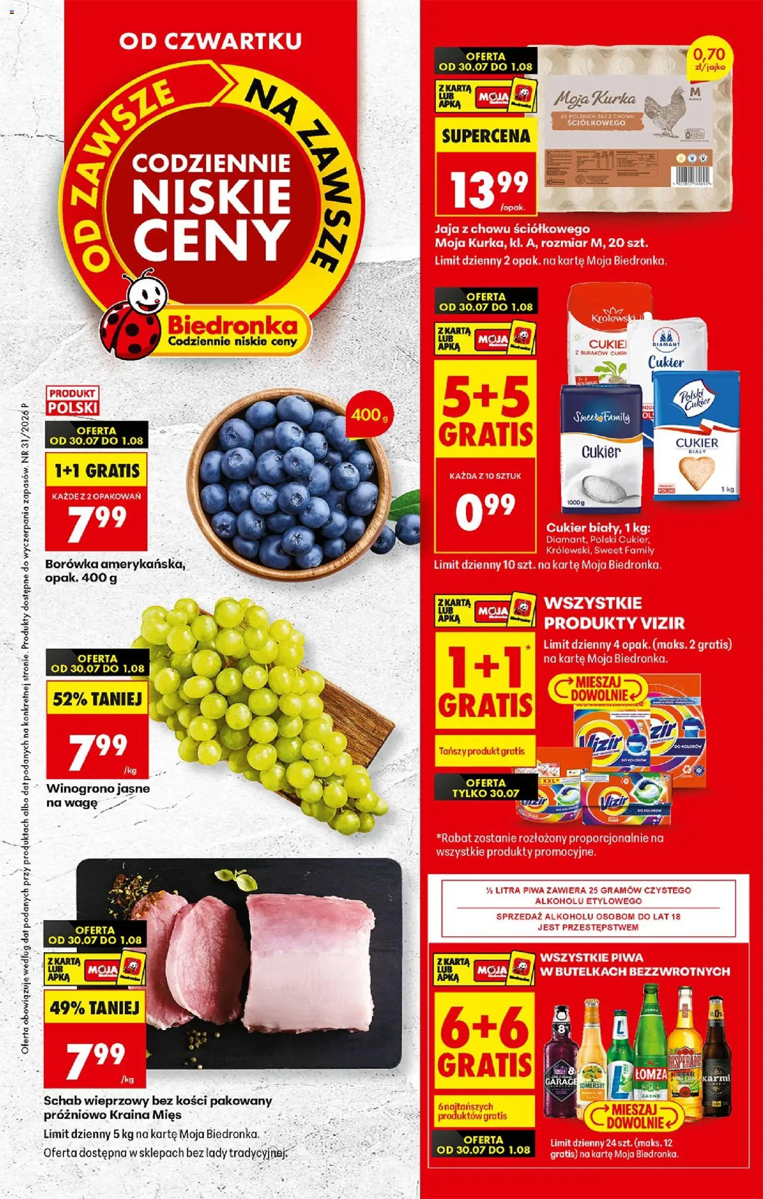 Biedronka gazetka od czwartku od 30.07.2026 | Strona: 1