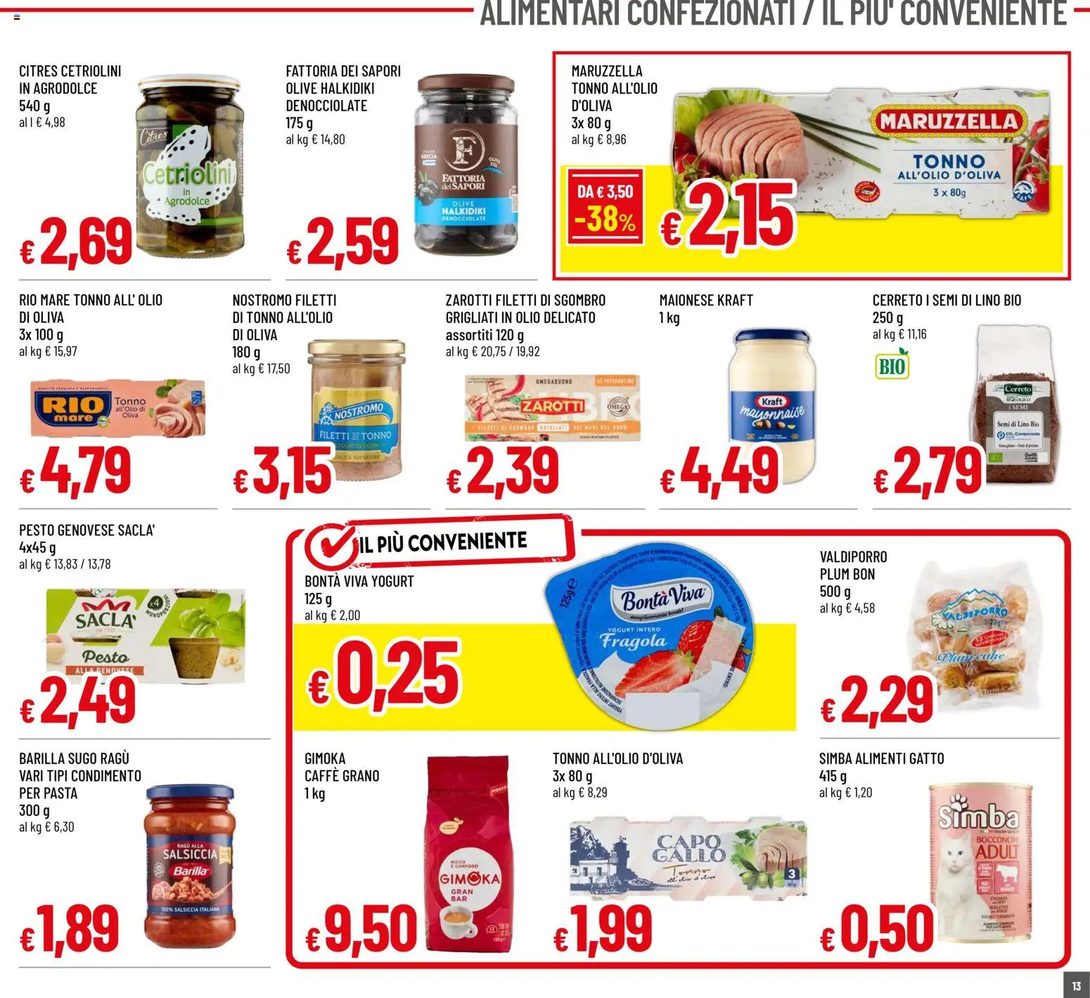 Volantino Famila del 04.06.2026 | Pagina: 13 | Prodotti: Caffè, Olio, Pesto, Sugo