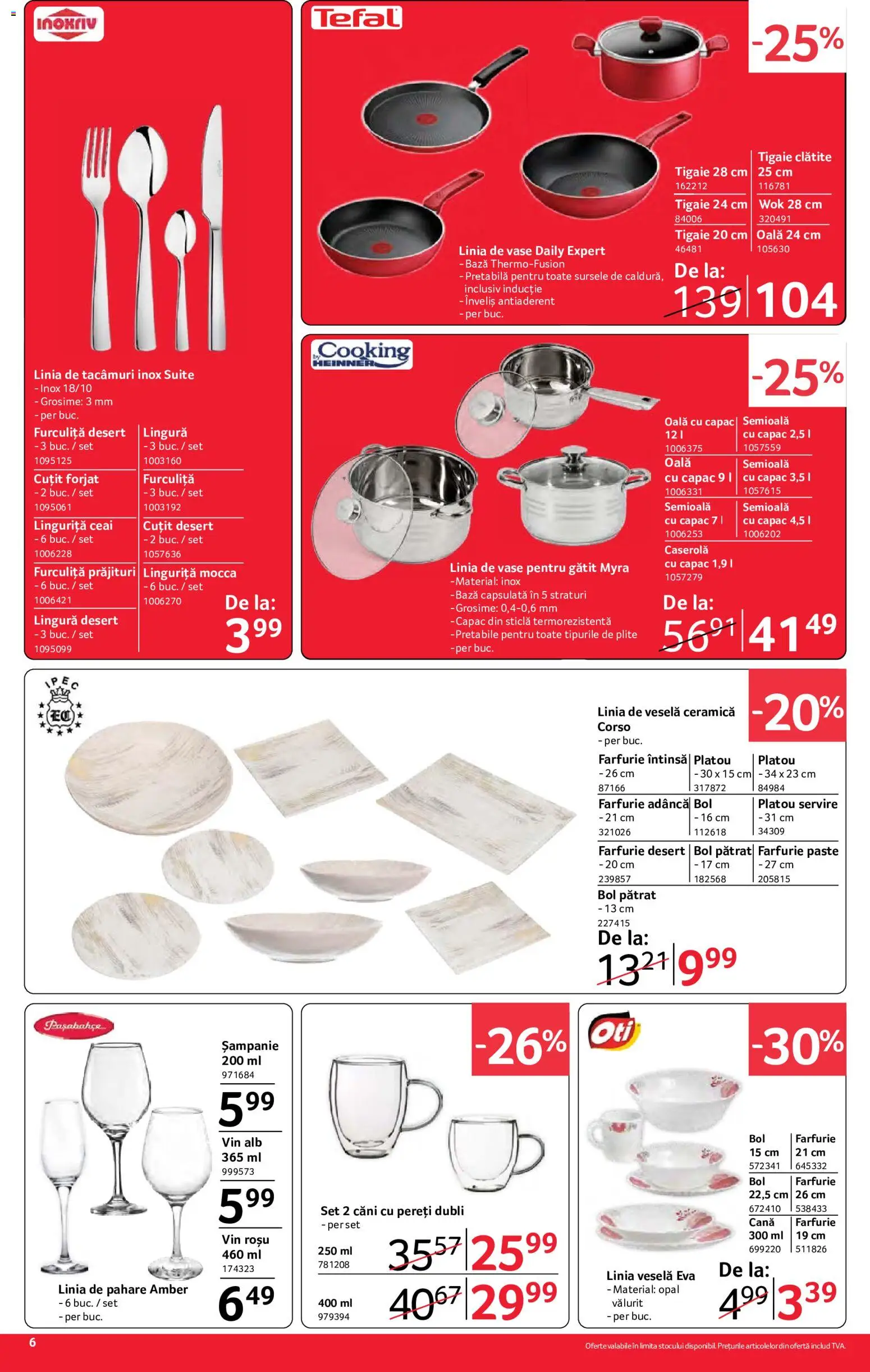 Noul catalog Selgros – valabil de la 02.10.2026 | Pagină: 6 | Produse: Vin rosu, Vase, Bol, Clătite