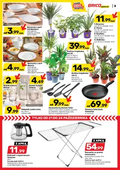 Pogląd oferty "Brico Marché gazetka" - ważna od 21.10.2026 | Strona: 3 | Produkty: Patelnia tefal, Suszarka na pranie, Naczynia, Patelnia