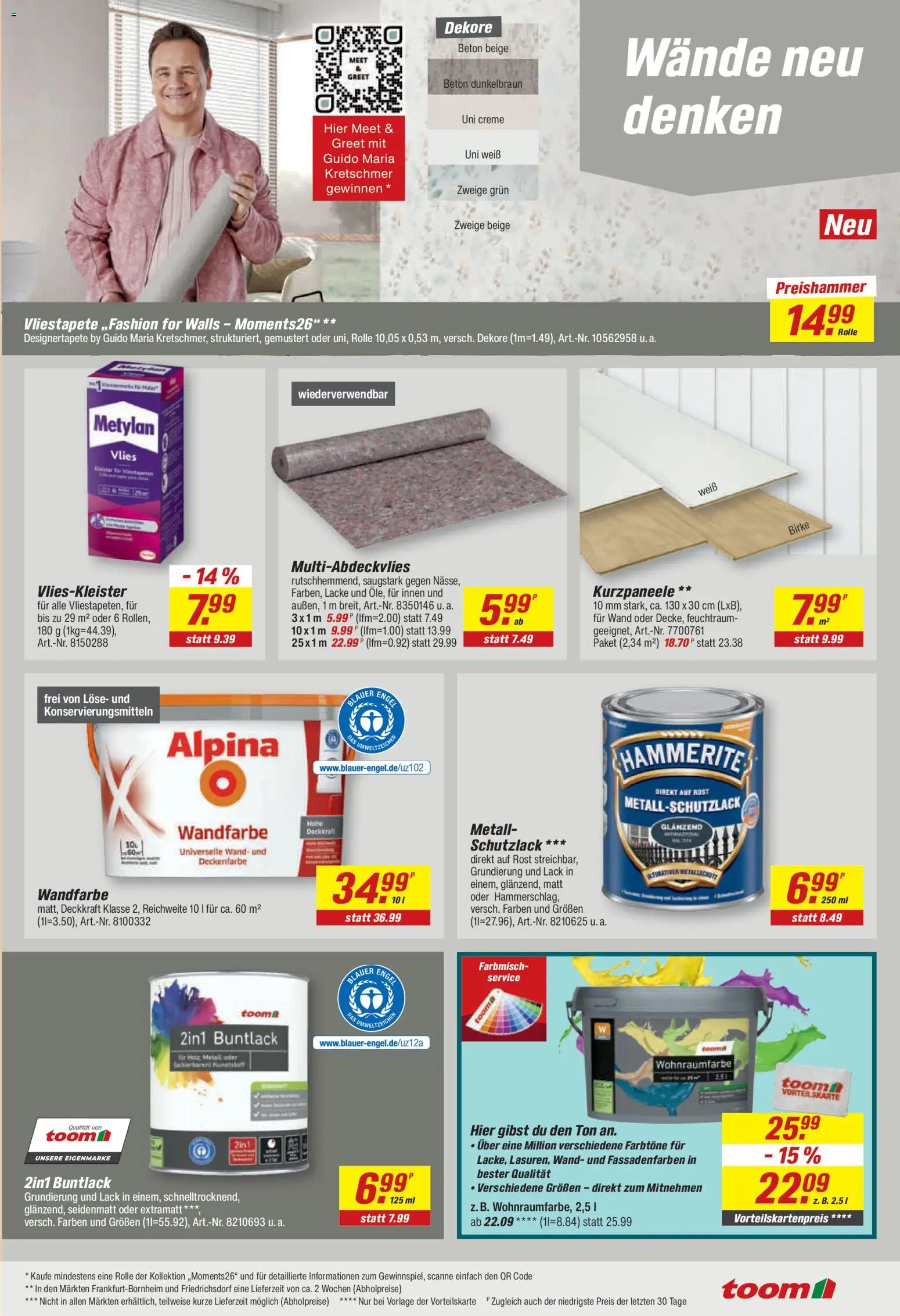 Toom Baumarkt Prospekt – gültig ab 12.10.2026 | Seite: 15 | Produkte: Creme, Wandfarbe