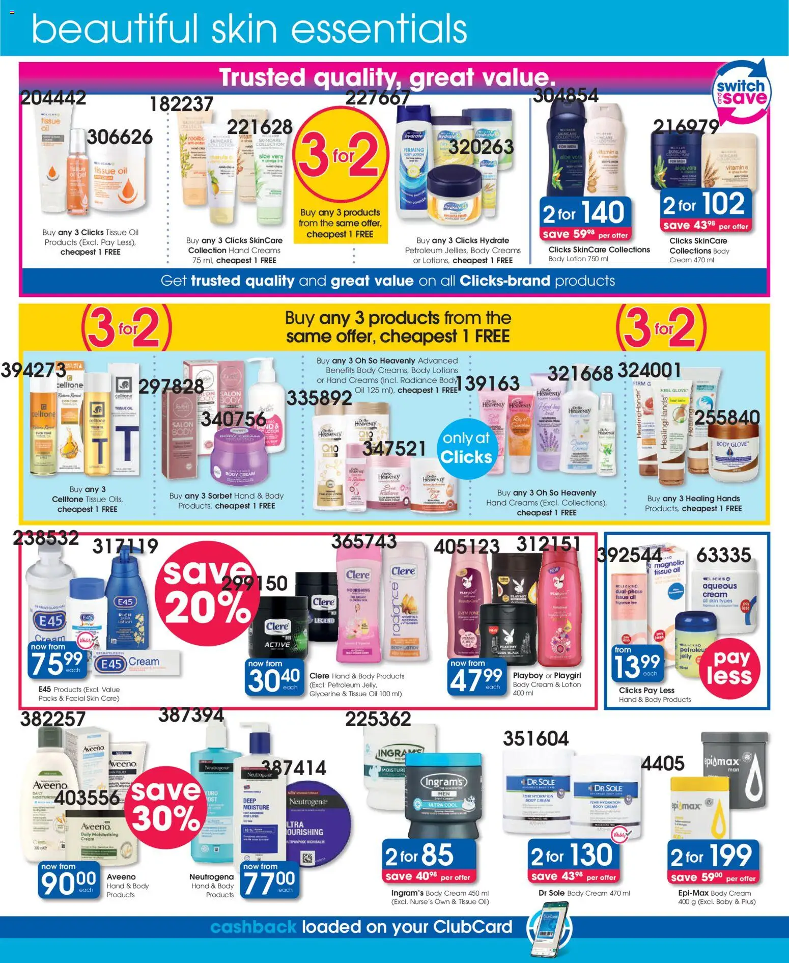 New Clicks catalogue – valid from 09.06.2026 | Page: 12 | Products: Oil, Cream, Body cream, Lotion