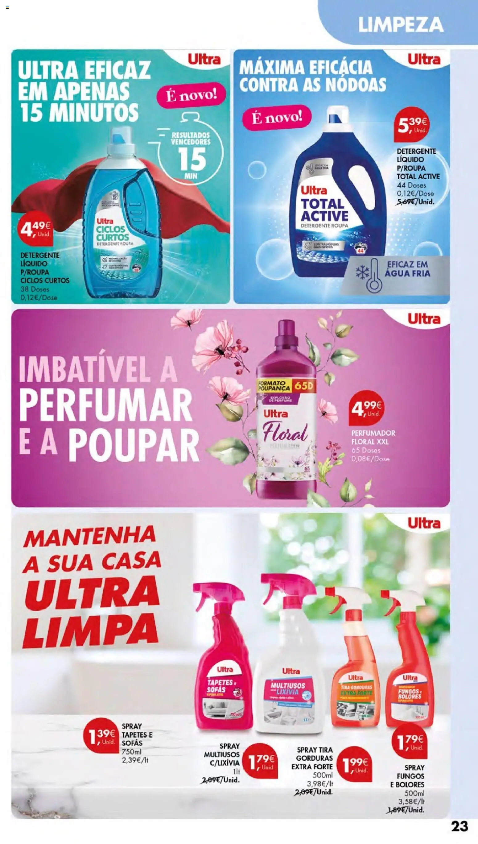 Pingo Doce Cuidados Pessoais e para o Lar │ válido de 24/09/2026 | Página: 23 | Produtos: Agua, Perfume, Sofás, Detergente