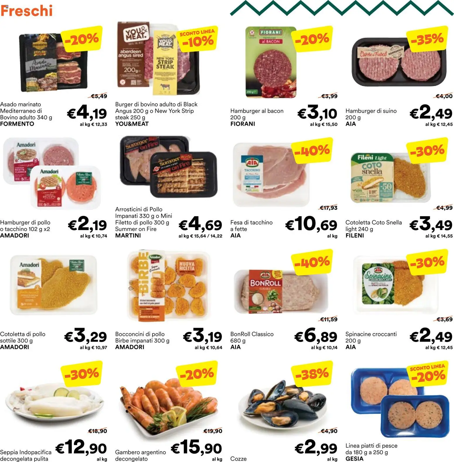 Volantino Unes del 03.06.2026 | Pagina: 18 | Prodotti: Bovino, Cozze, Suino, Tacchino