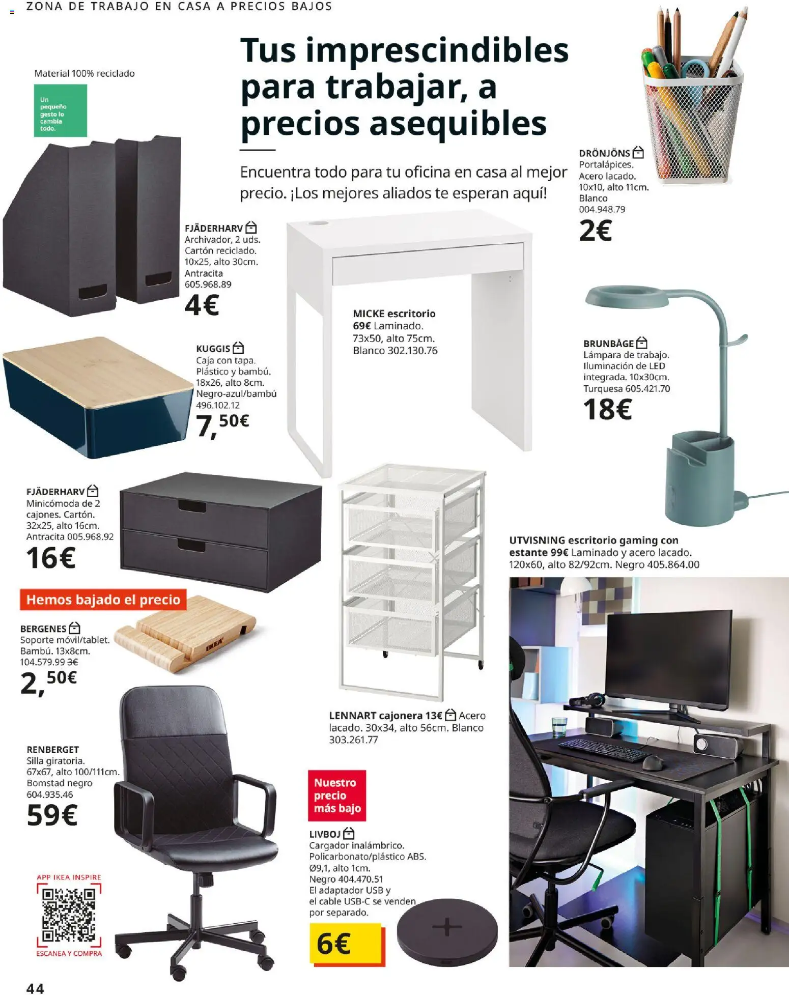 IKEA - Precios bajos │ válido desde el 01/09/2026 | Página: 44 | Productos: Adaptador, USB, Estante, Lámpara