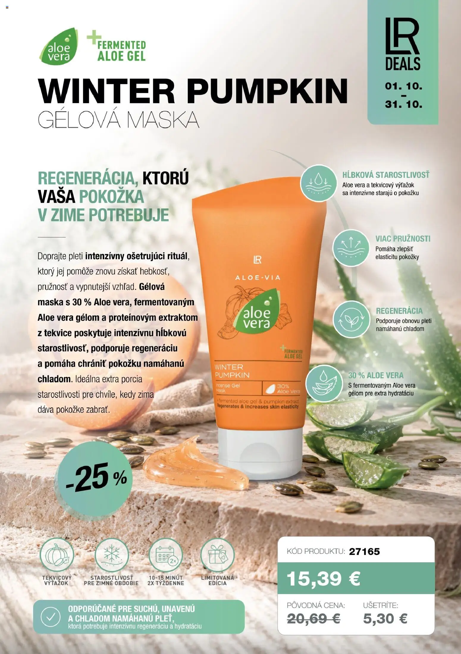 Nové LR akcie – leták je platný od 08.10.2026 | Strana: 20 | Produkty: Aloe Vera, Maska