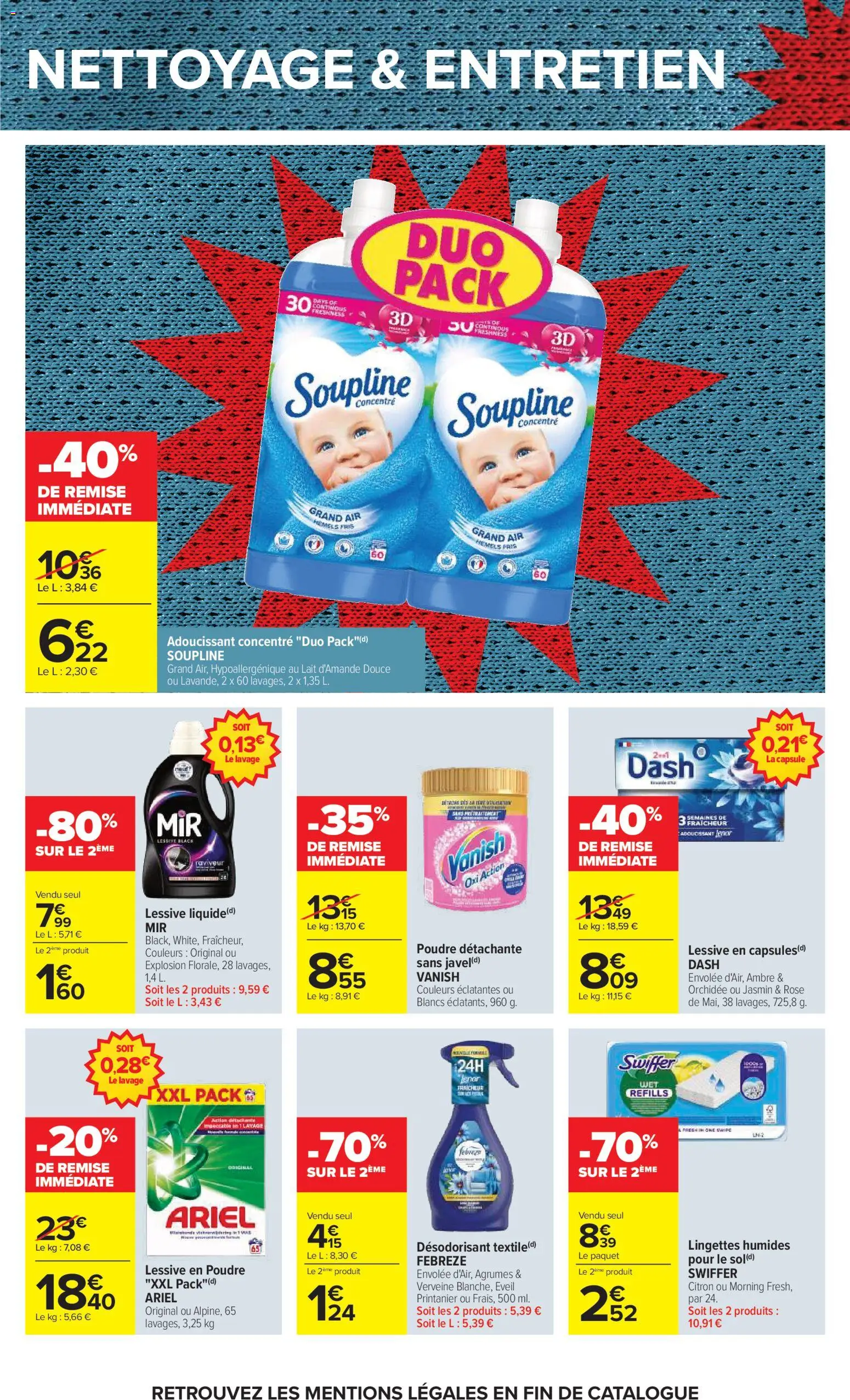 {H1} | Page: 60 | Produits: Citron, Soupline, Lessive, Lait